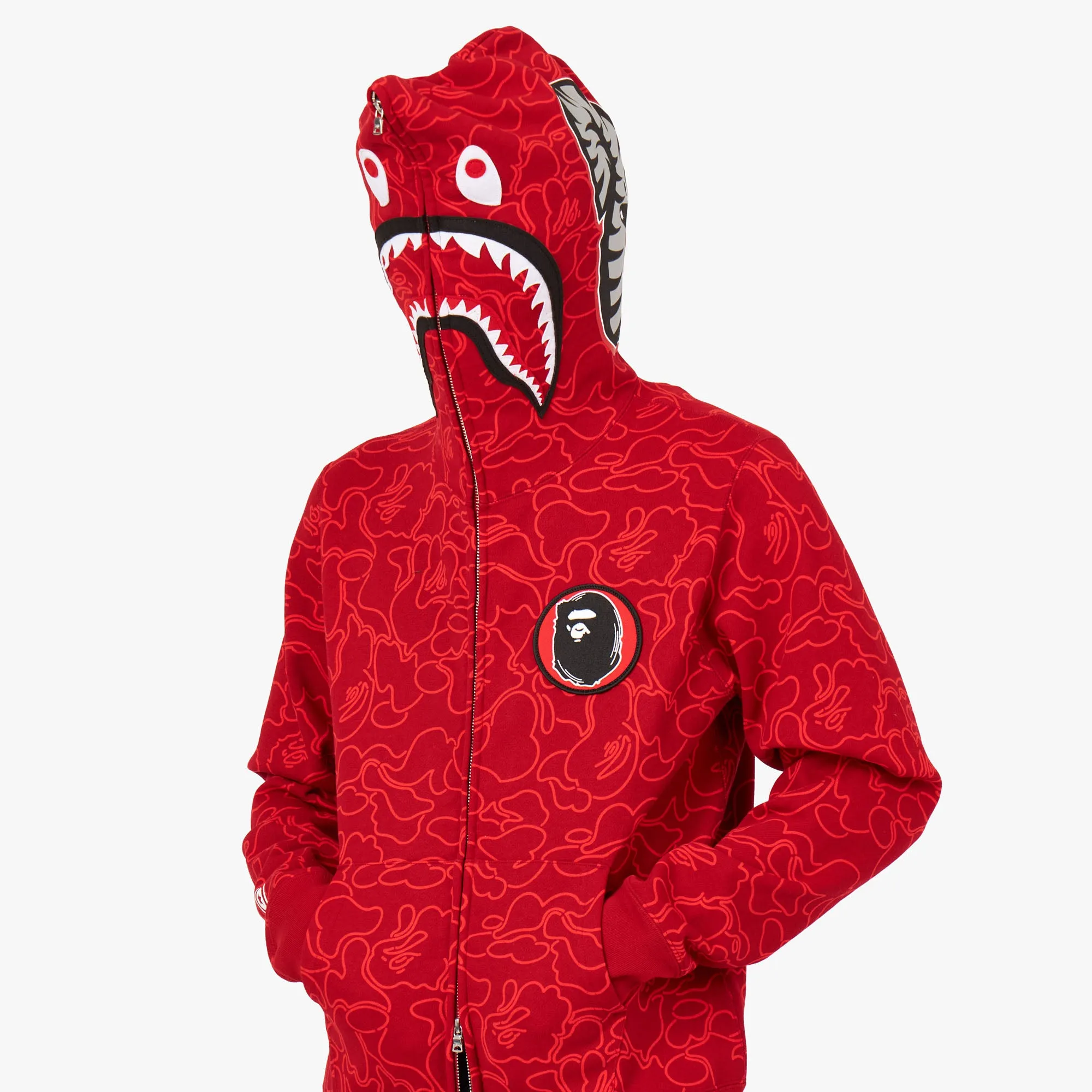 Bape SHARK FULL ZIP HOODIE 未使用に近い XL BAPE® X BAYC - SHARK FULL ZIP HOODIE 2024年9月28日(土)発売