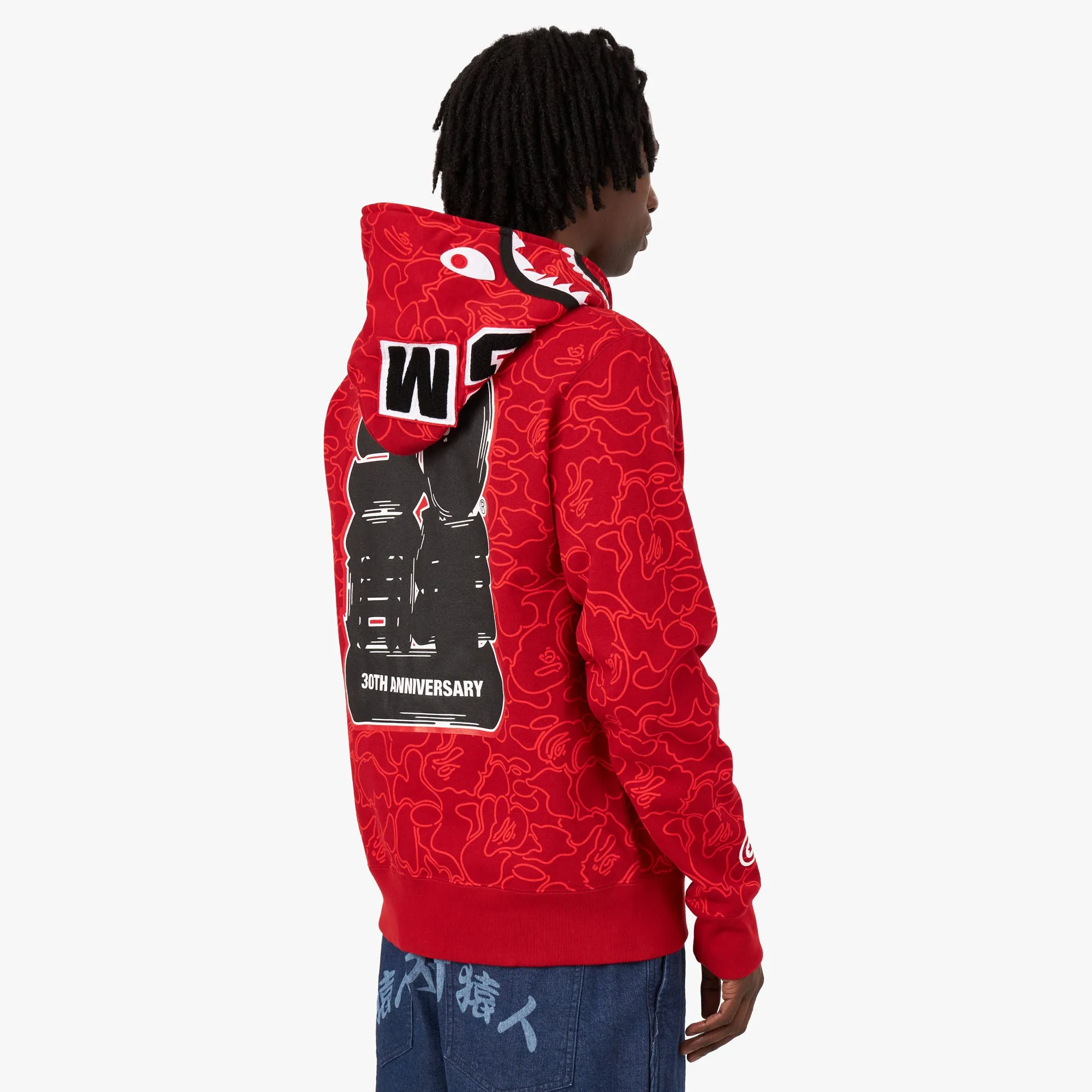 BAPE 30th Anniversary Shark Full Zip Hoodie / Red sold by Livestock product image thumbnail 3