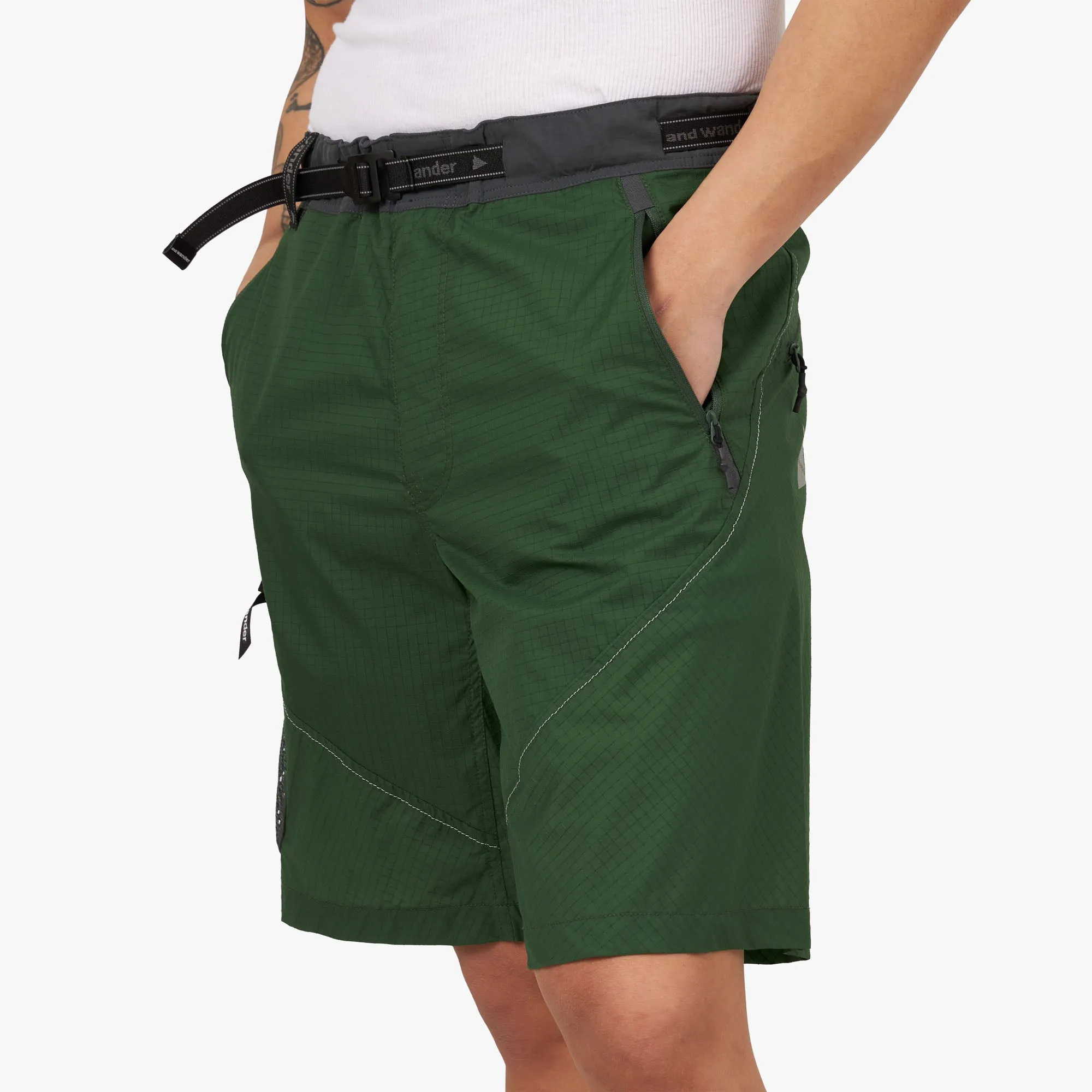 and wander Breath Rip Shorts / Green sold by Livestock product image thumbnail 4