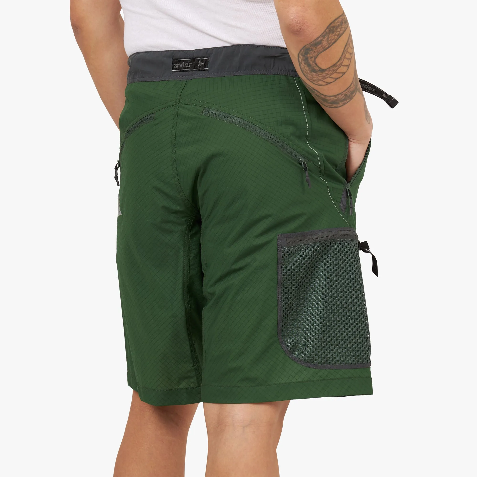 and wander Breath Rip Shorts / Green sold by Livestock product image thumbnail 5