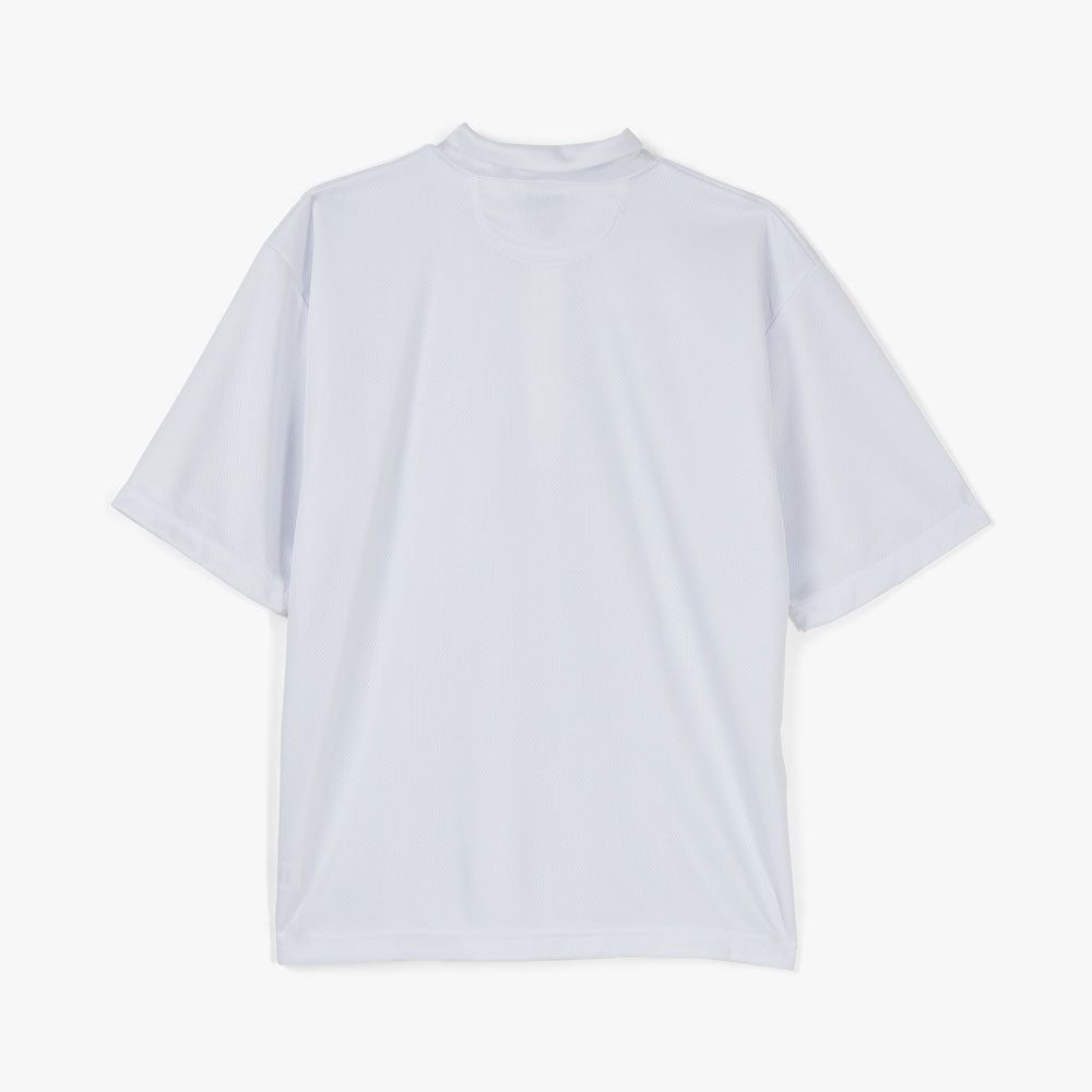 Whim Pindot Mesh 1/4 Zip Golf Shirt / White sold by Livestock product image thumbnail 5