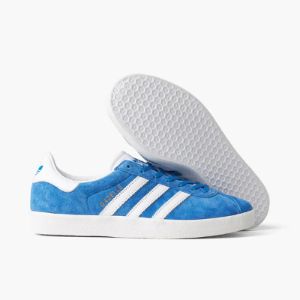 adidas Originals Gazelle 85 Blue Bird / Cloud White - Gold Metallic sold by Livestock