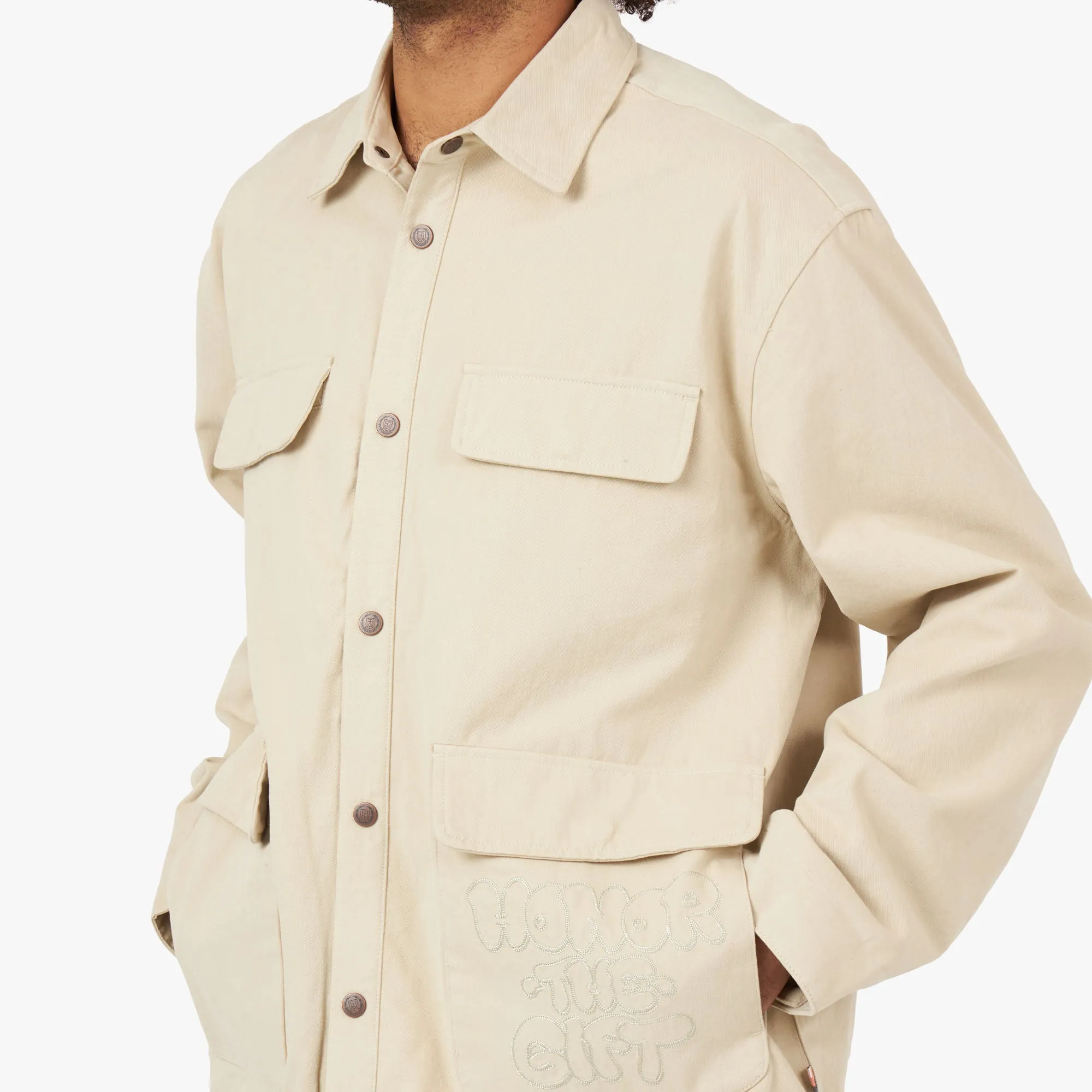 Honor The Gift Amp'd Chore Jacket / Bone sold by Livestock product image thumbnail 4