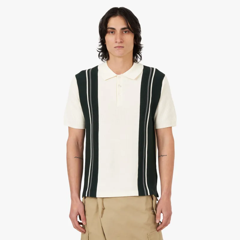 BEAMS PLUS Knit Polo Stripe / White sold by Livestock