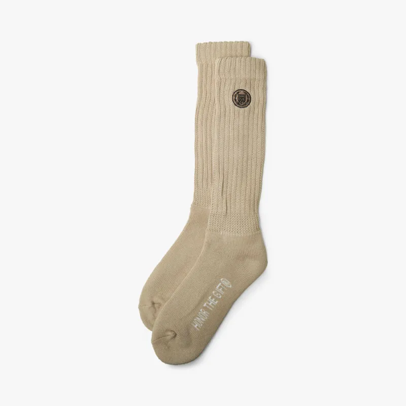 Honor The Gift Slouch HTG Socks / Cream sold by Livestock