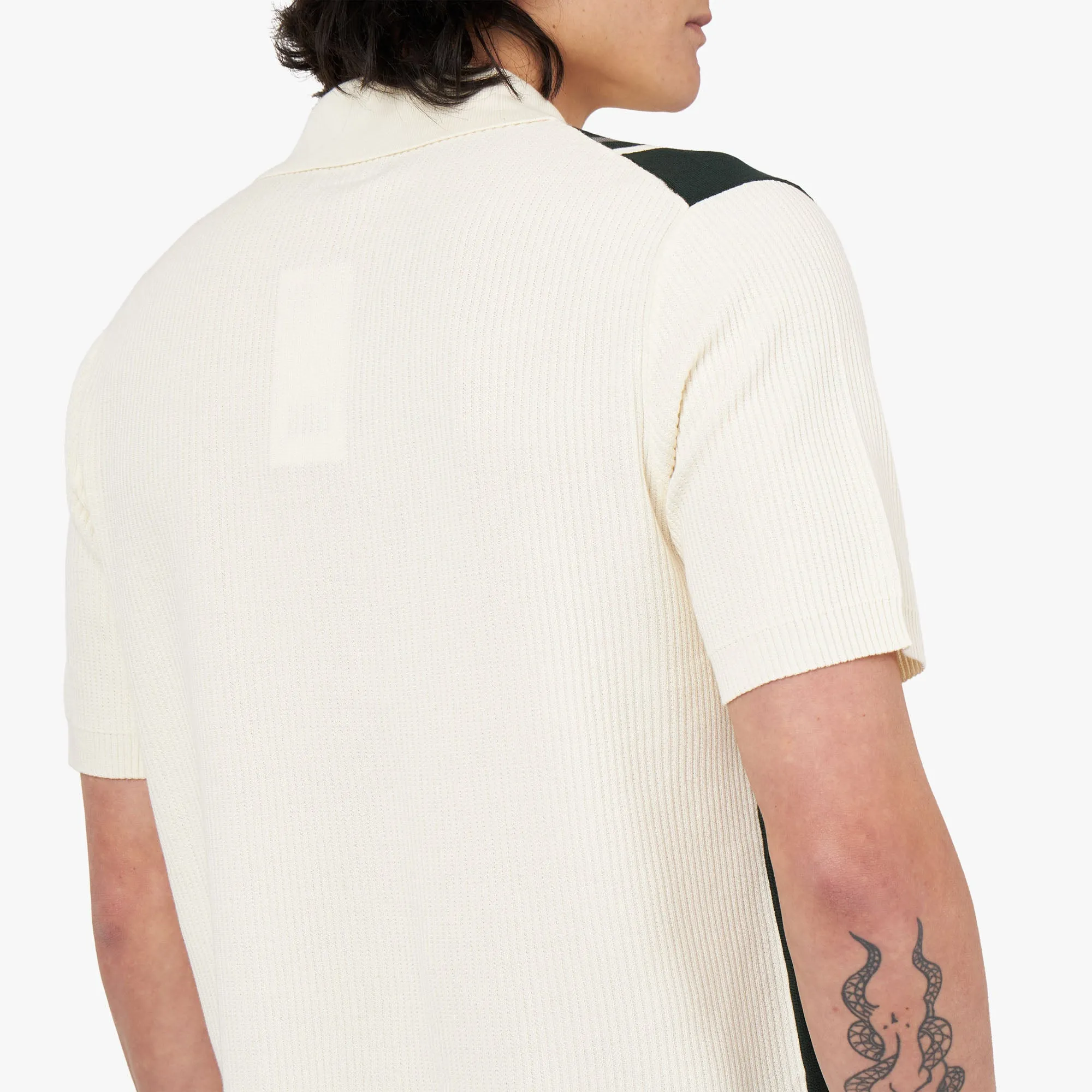 BEAMS PLUS Knit Polo Stripe / White sold by Livestock product image thumbnail 5