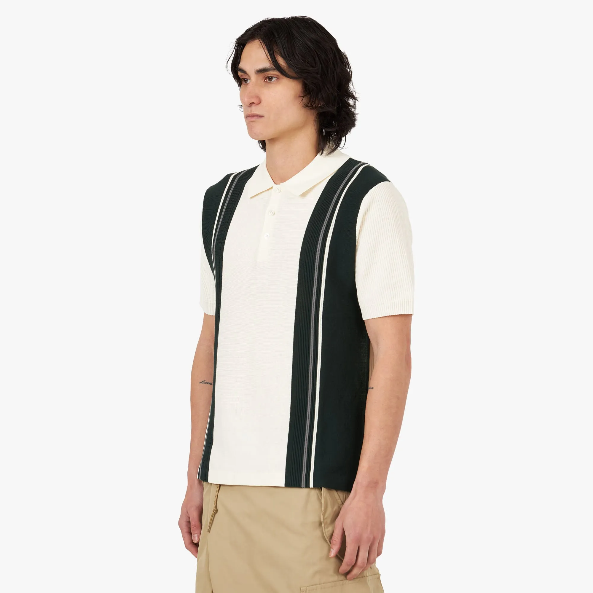 BEAMS PLUS Knit Polo Stripe / White sold by Livestock product image thumbnail 2