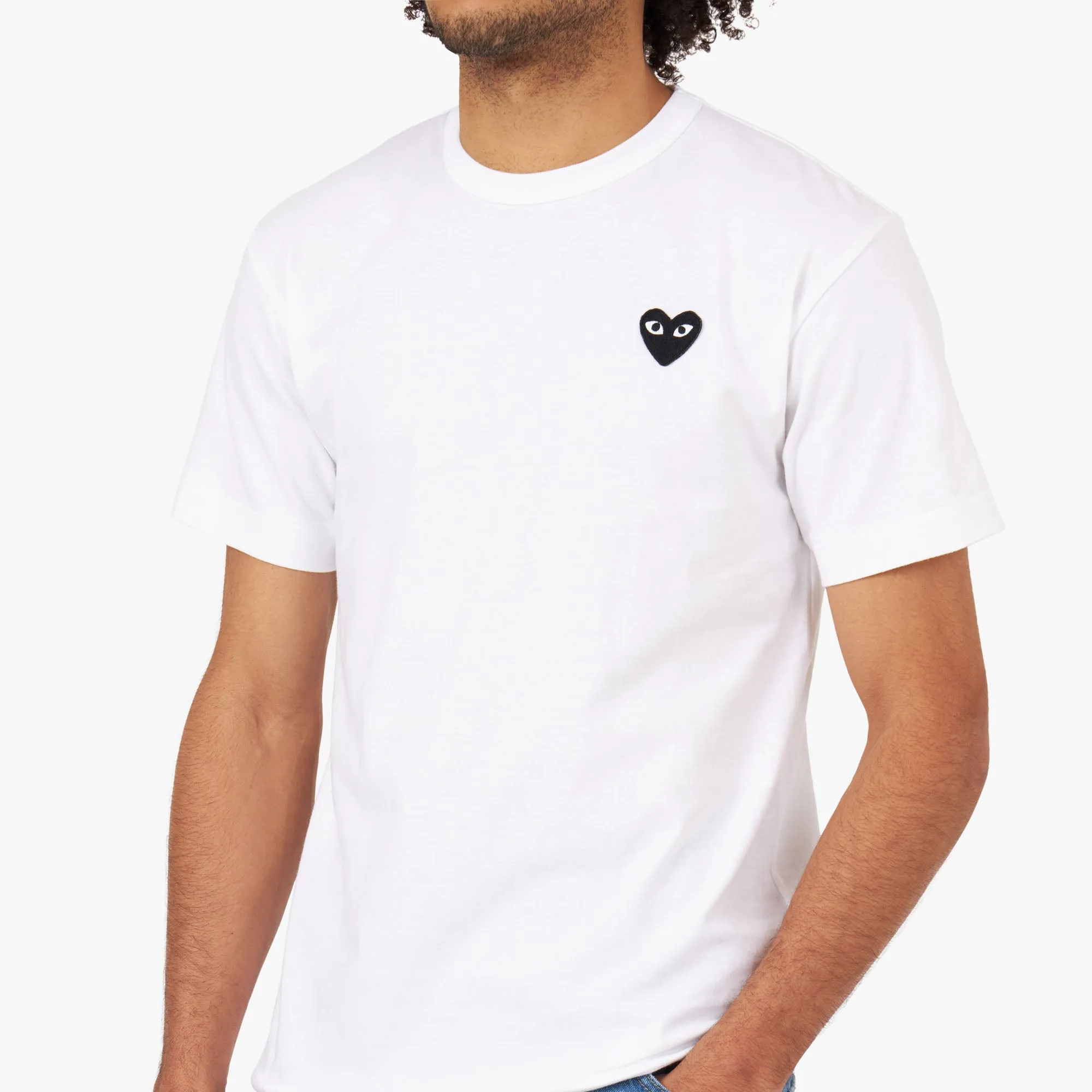 COMME des GARÇONS PLAY Black Heart T-shirt / White sold by Livestock product image thumbnail 4