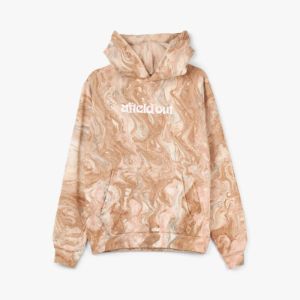 afield out Marble Tie Dye Pullover Hoodie / Sand sold by Livestock