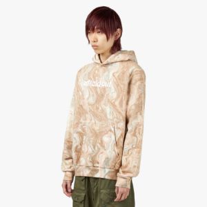 afield out Marble Tie Dye Pullover Hoodie / Sand sold by Livestock