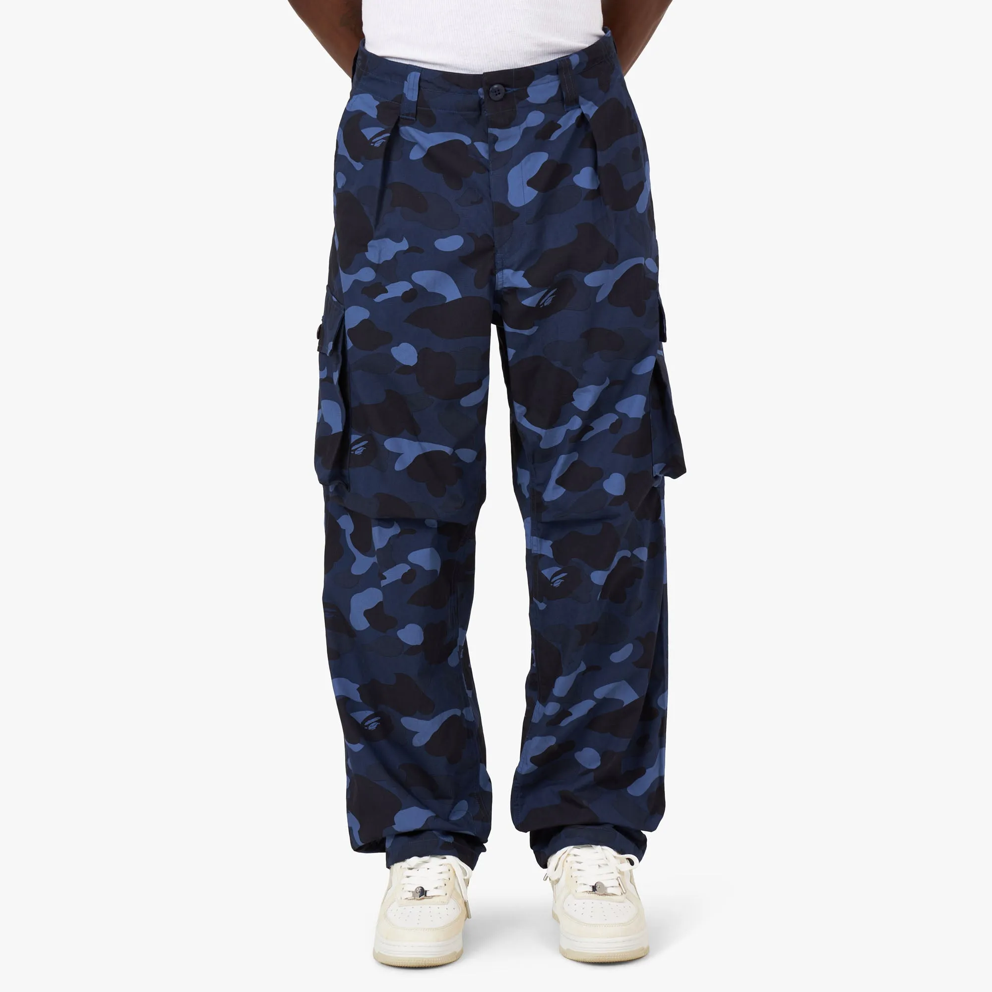 BAPE Camo Six Pocket Pants / Navy sold by Livestock