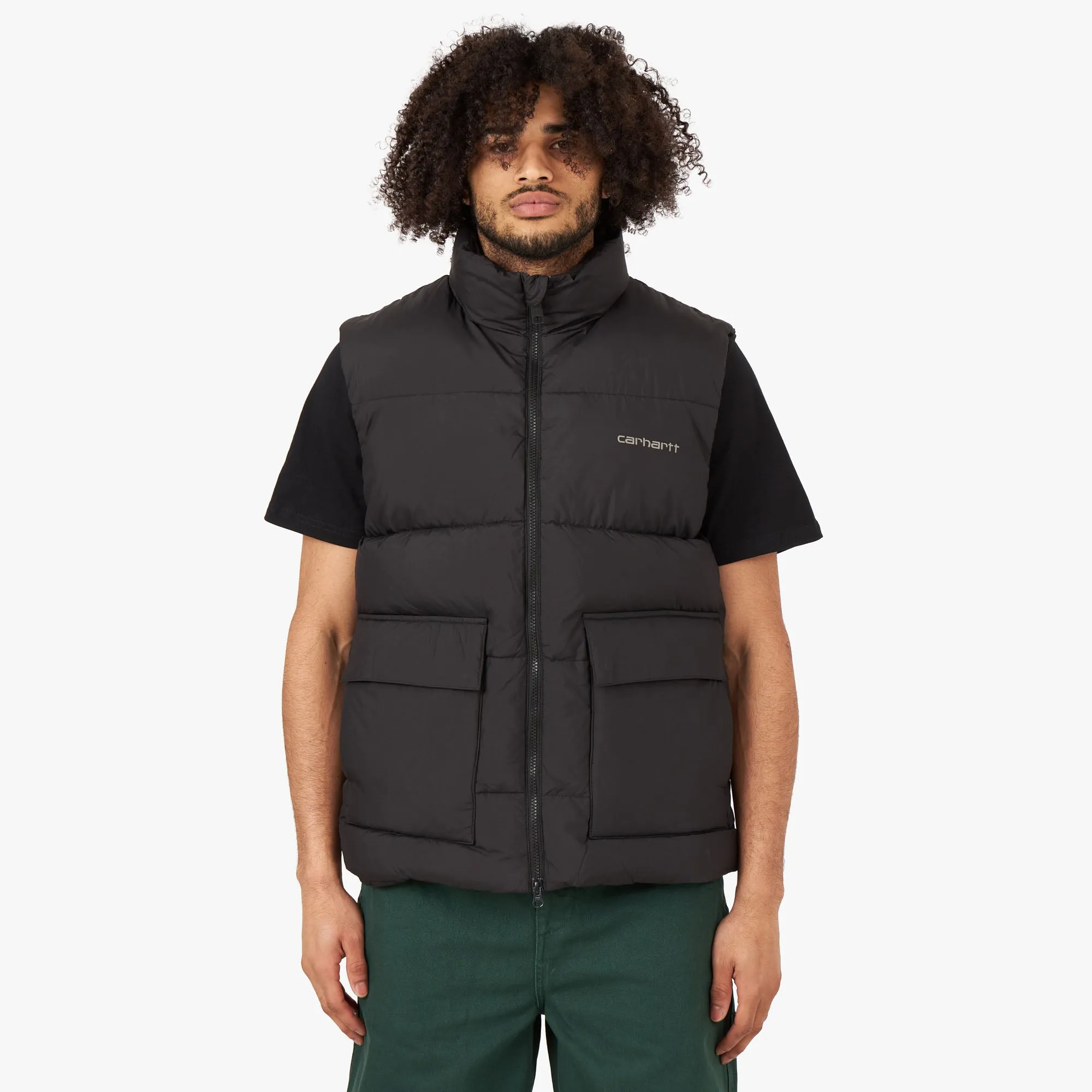 Carhartt WIP Springfield Vest Black / Blacksmith sold by Livestock