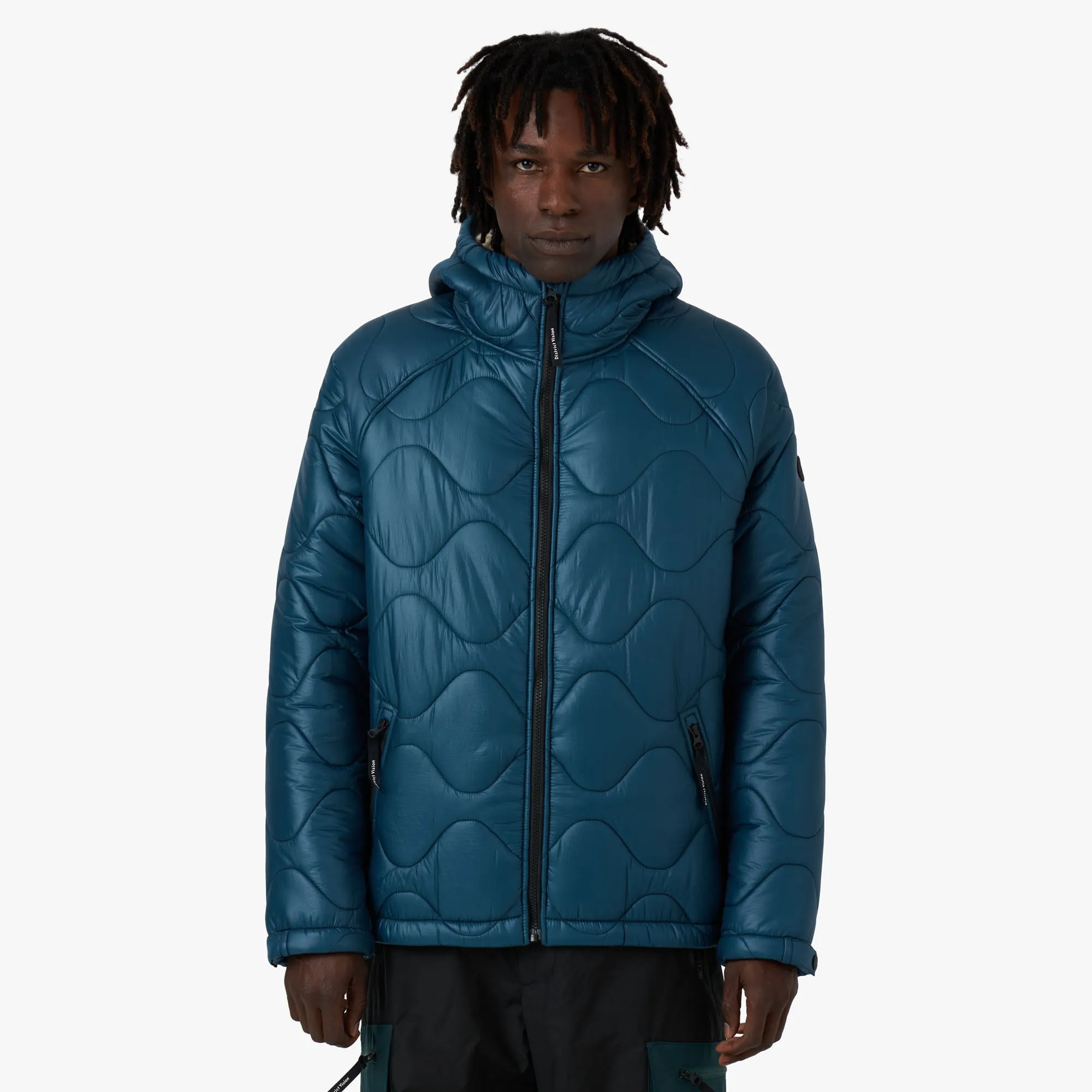 District Vision Quilted Fleece Lined Hooded Jacket / Dusk sold by Livestock