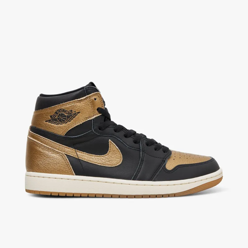Jordan 1 Retro High OG Black / Metallic Gold - Sail sold by Livestock