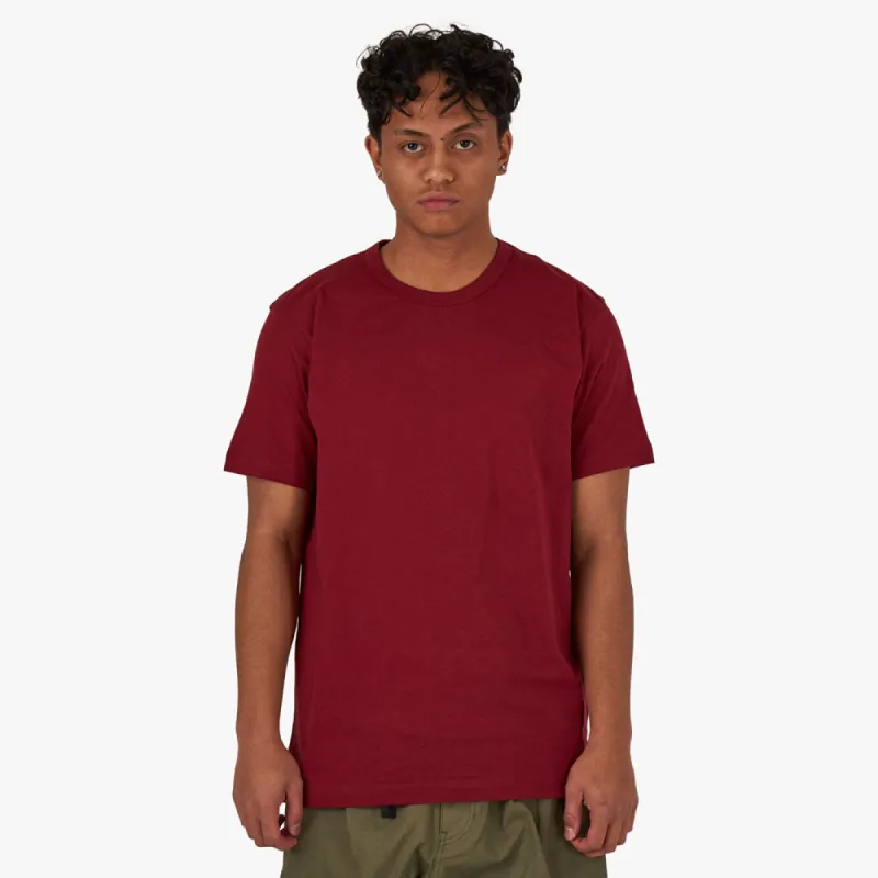 COMME des GARÇONS SHIRT Plain Jersey T-shirt / Burgundy sold by Livestock