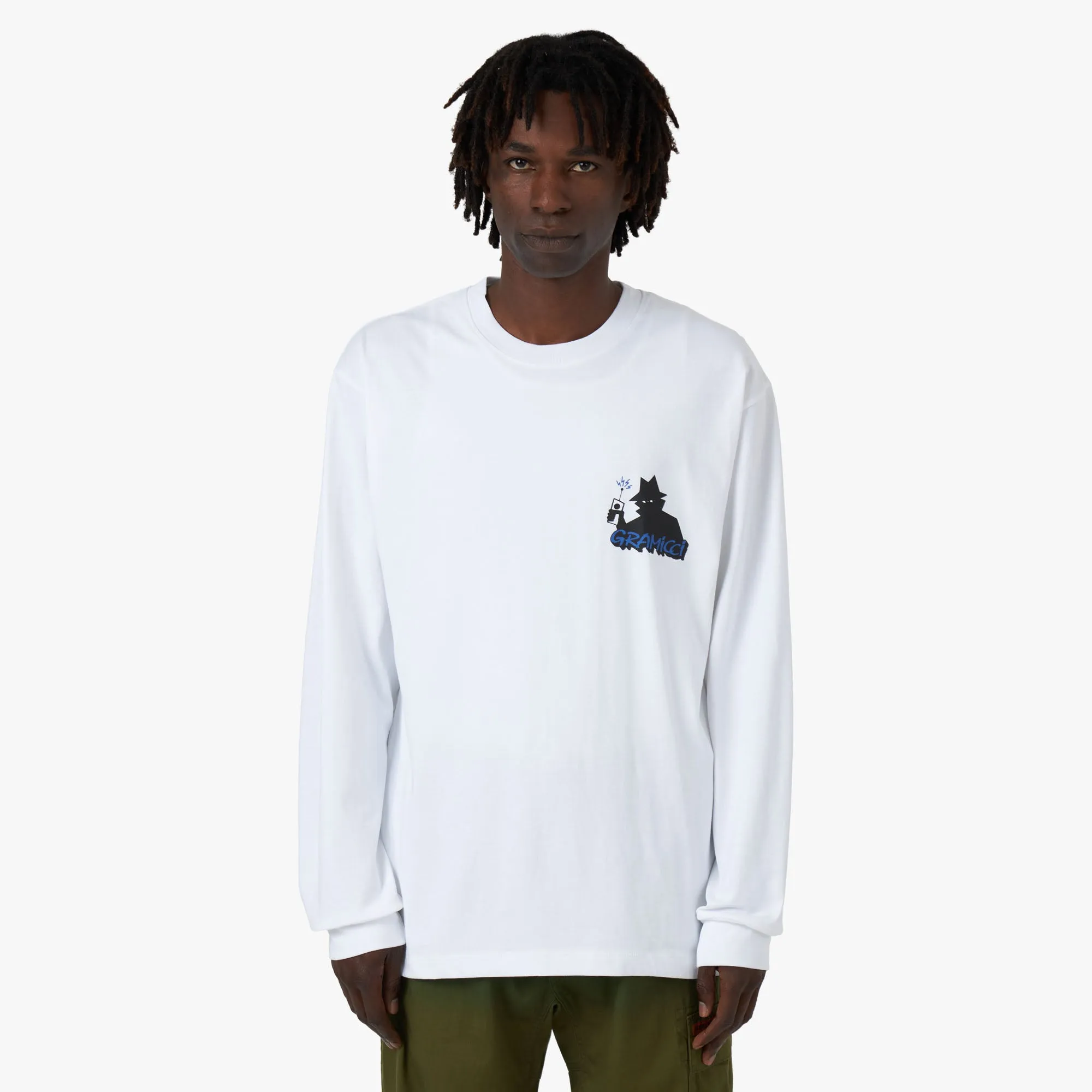 Real Bad Man x Gramicci Records Long Sleeve T-shirt / White sold by Livestock