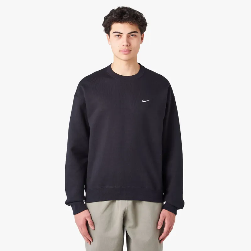 Nike Solo Swoosh Fleece Crewneck Black / White sold by Livestock