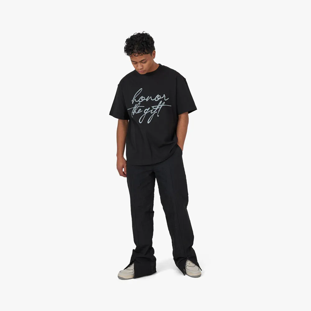 Honor The Gift HTG Script T-shirt / Black sold by Livestock product image thumbnail 4