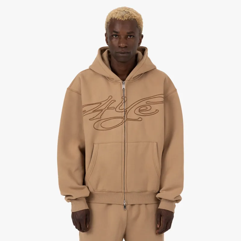 4YE Signature Logo Zip Hoodie Peanut / Brown sold by Livestock