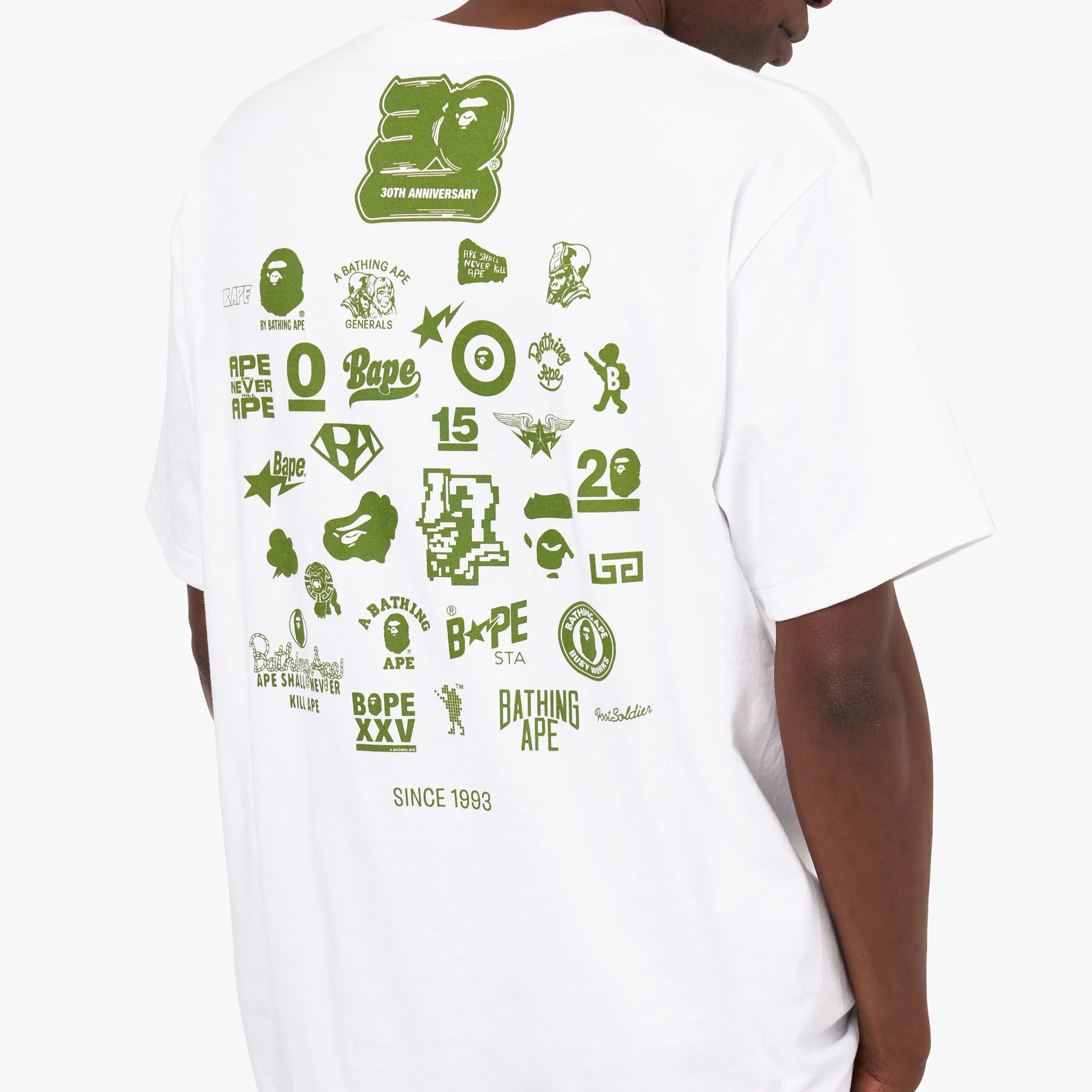 BAPE 30th Anniversary T-shirt White / Green sold by Livestock product image thumbnail 5