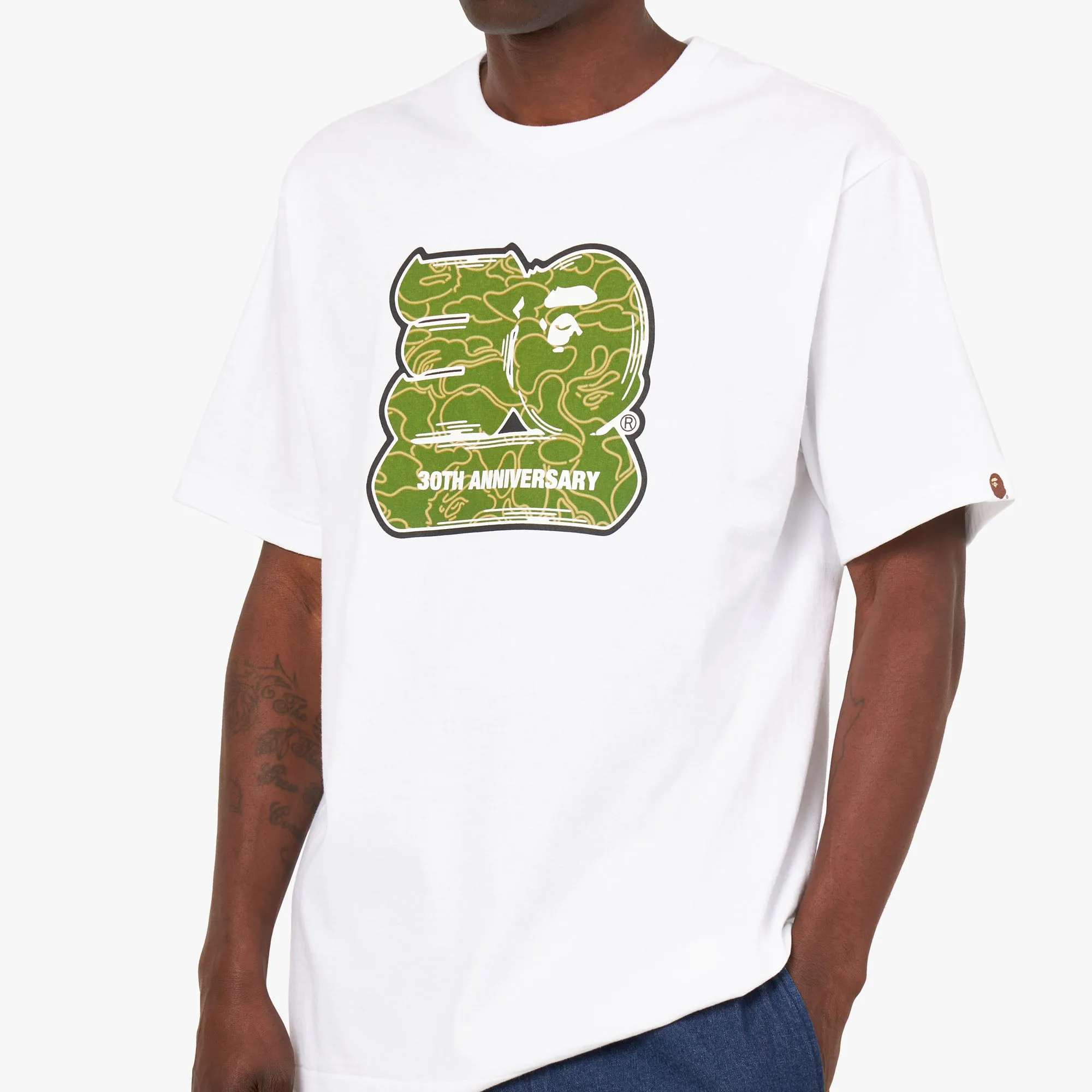 BAPE 30th Anniversary T-shirt White / Green sold by Livestock product image thumbnail 4