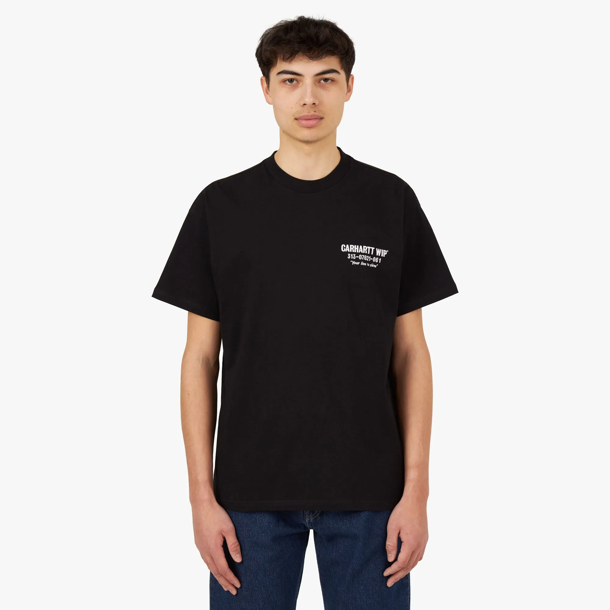Carhartt WIP Less Troubles T-shirt Black / White sold by Livestock
