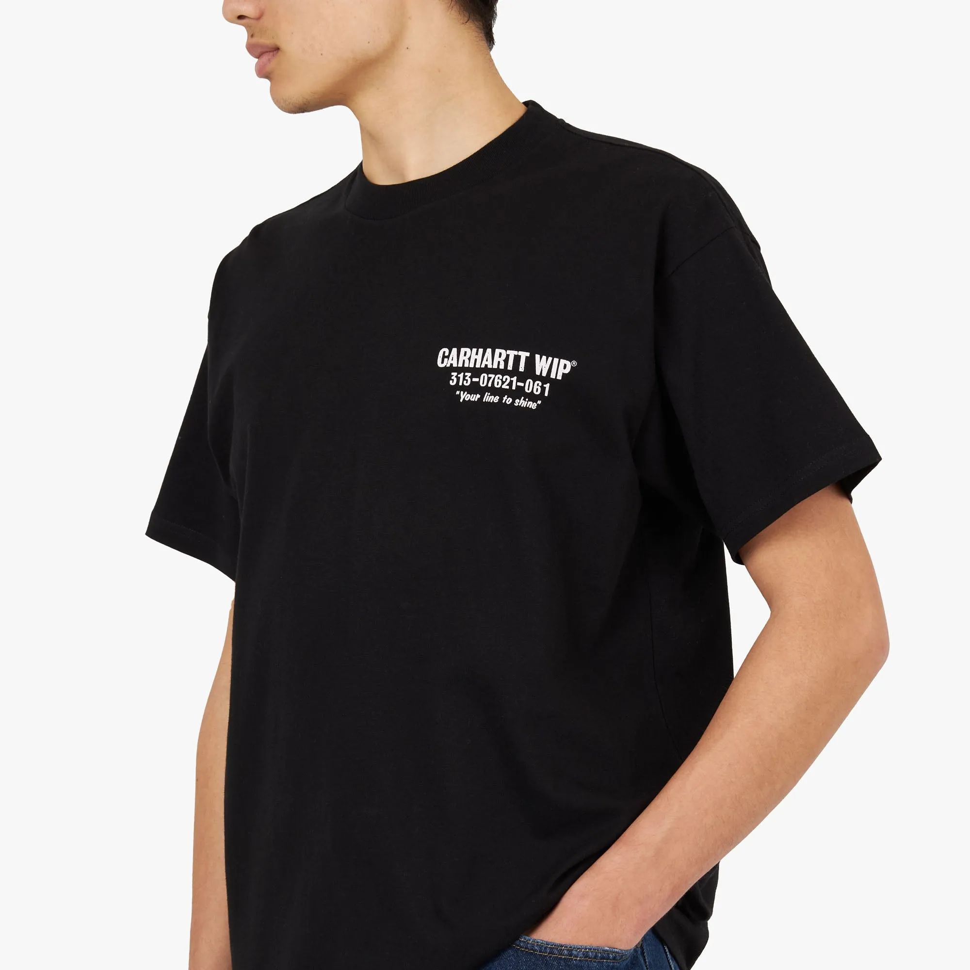 Carhartt WIP Less Troubles T-shirt Black / White sold by Livestock product image thumbnail 4