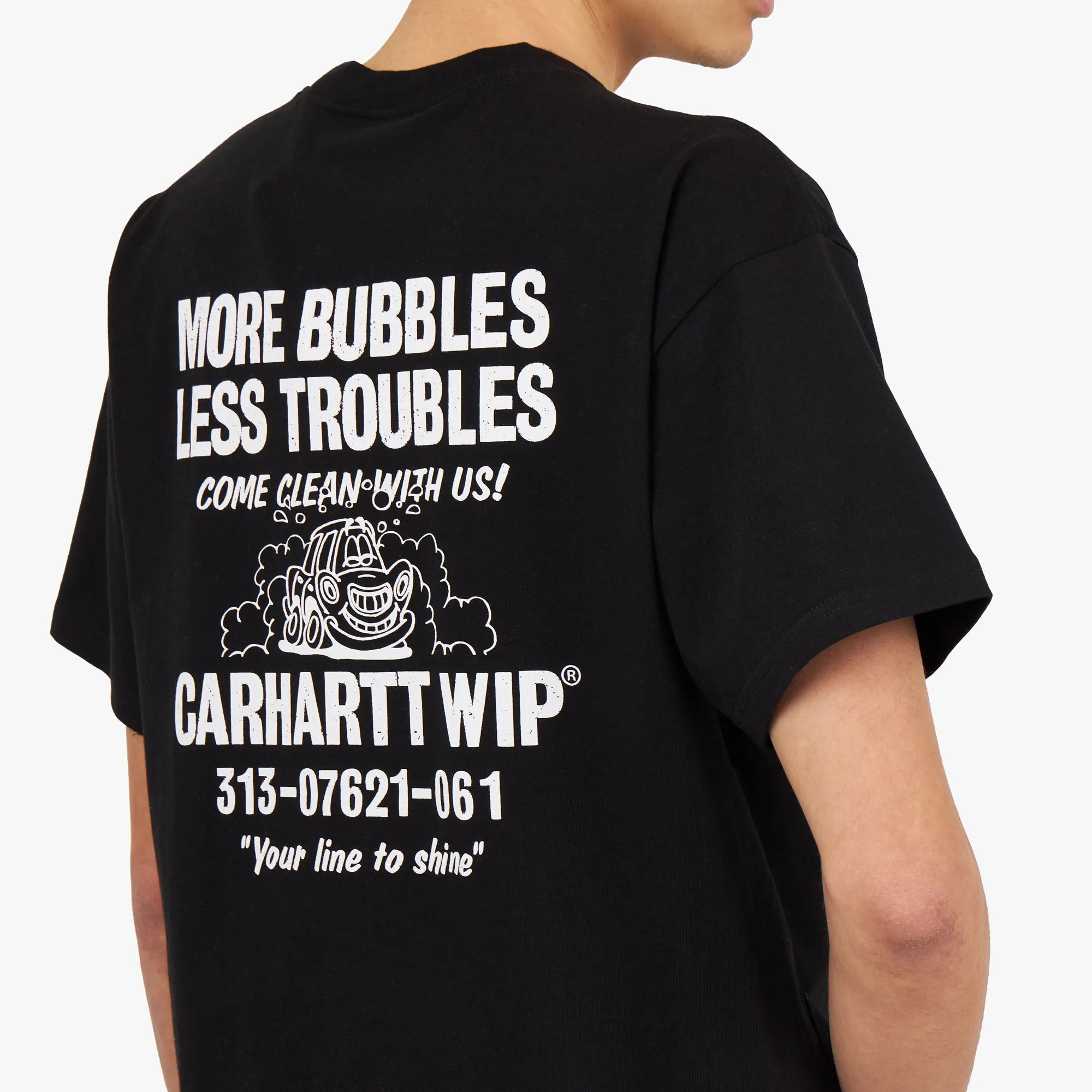 Carhartt WIP Less Troubles T-shirt Black / White sold by Livestock product image thumbnail 5