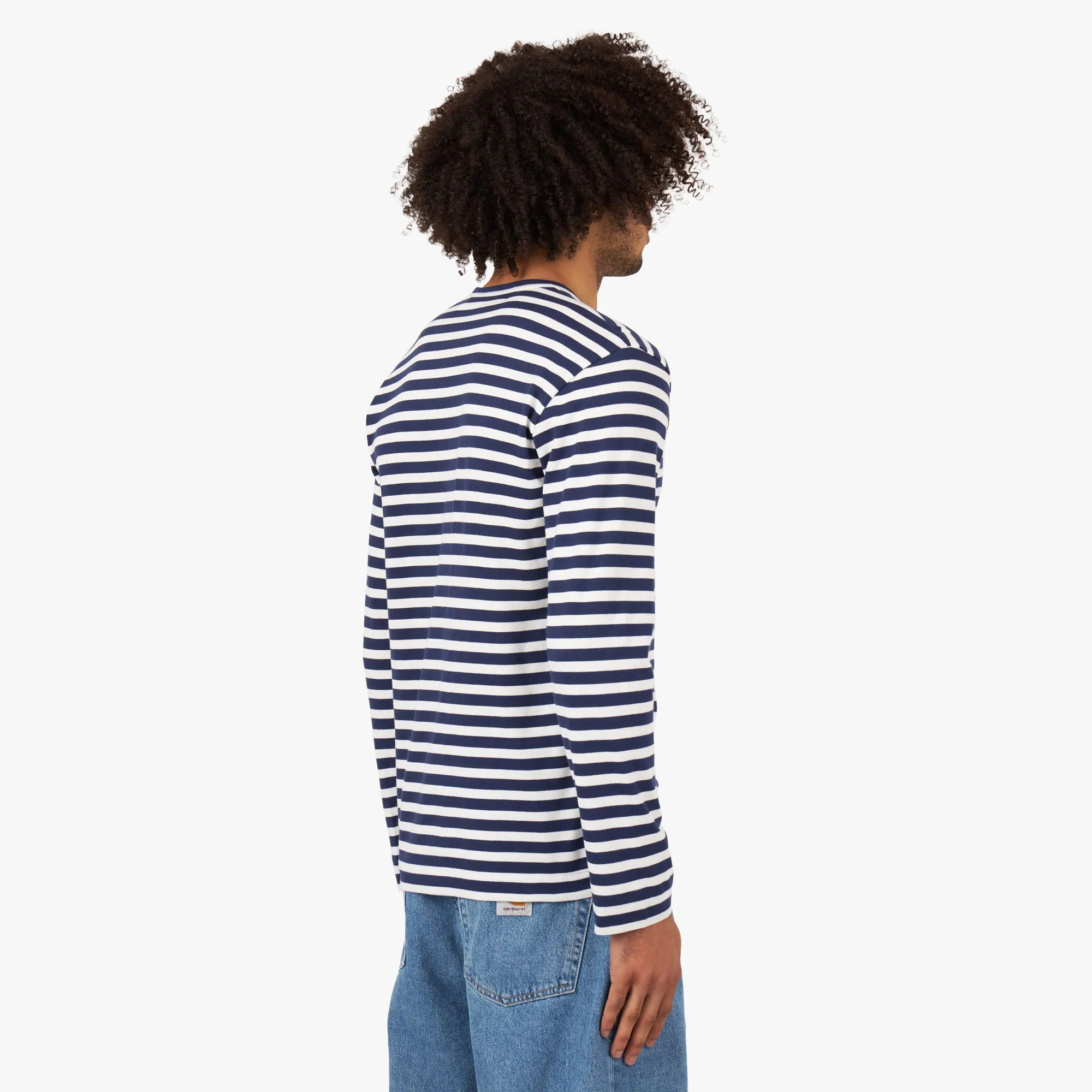 COMME des GARÇONS PLAY Invader Long Sleeve T-shirt Blue / White sold by Livestock product image thumbnail 3