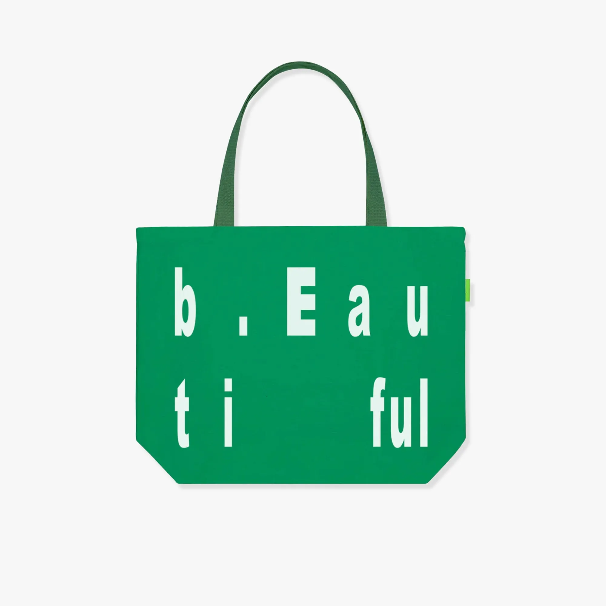 b.Eautiful b.E kind Tote Bag Green / White sold by Livestock