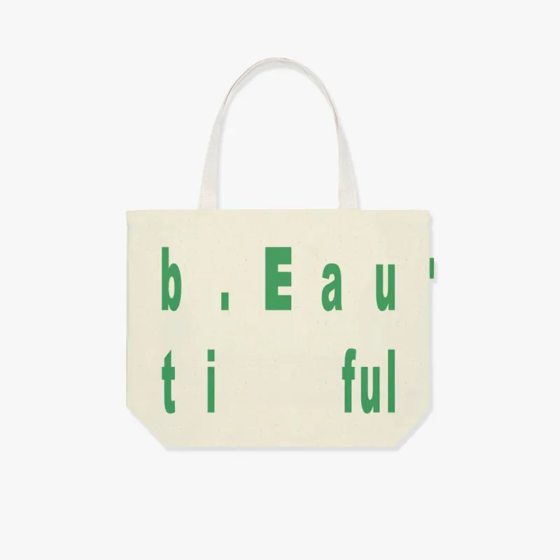 b.Eautiful b.E kind Tote Bag Natural / Green sold by Livestock