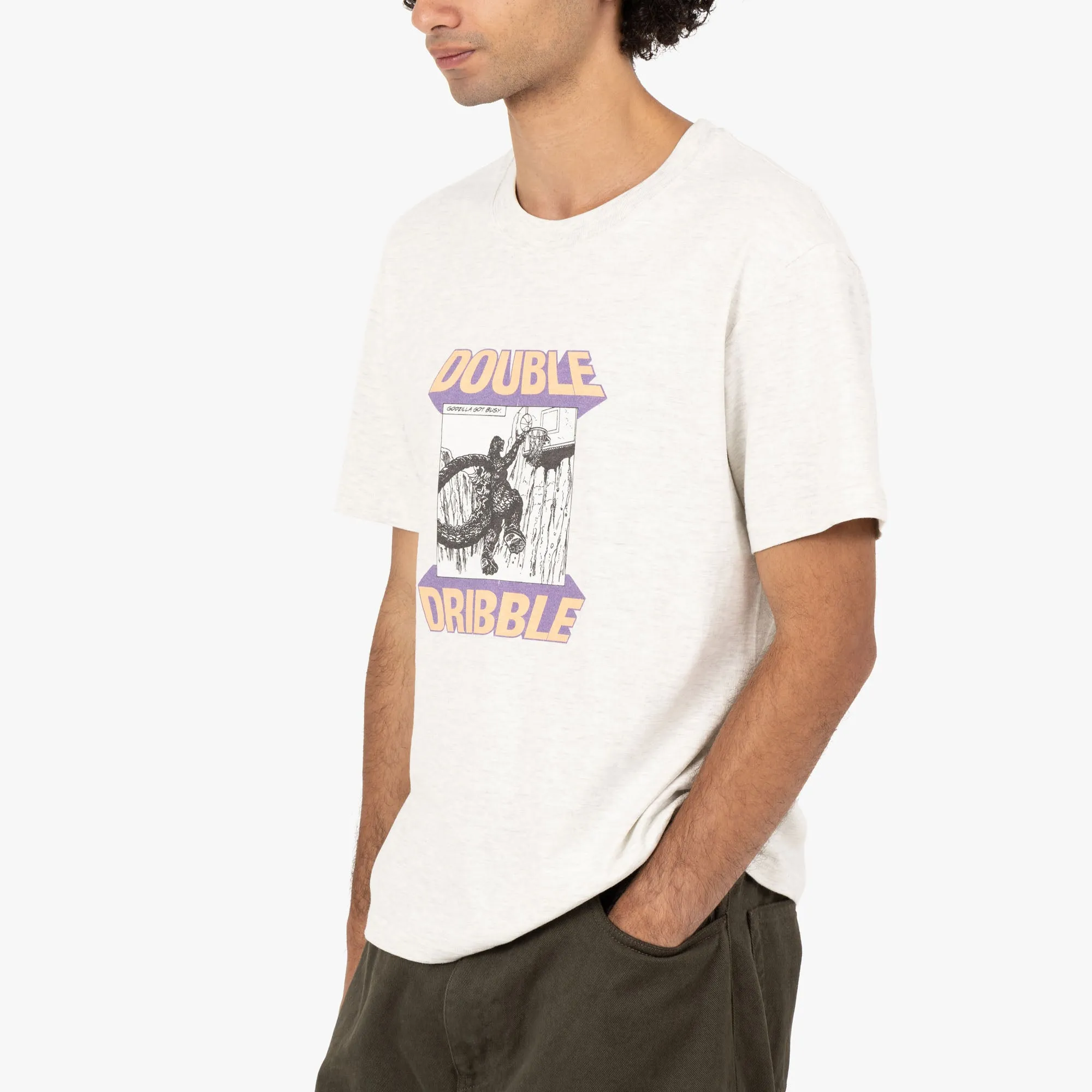 Double Dribble DD Godzilla T-shirt / Heather sold by Livestock product image thumbnail 4