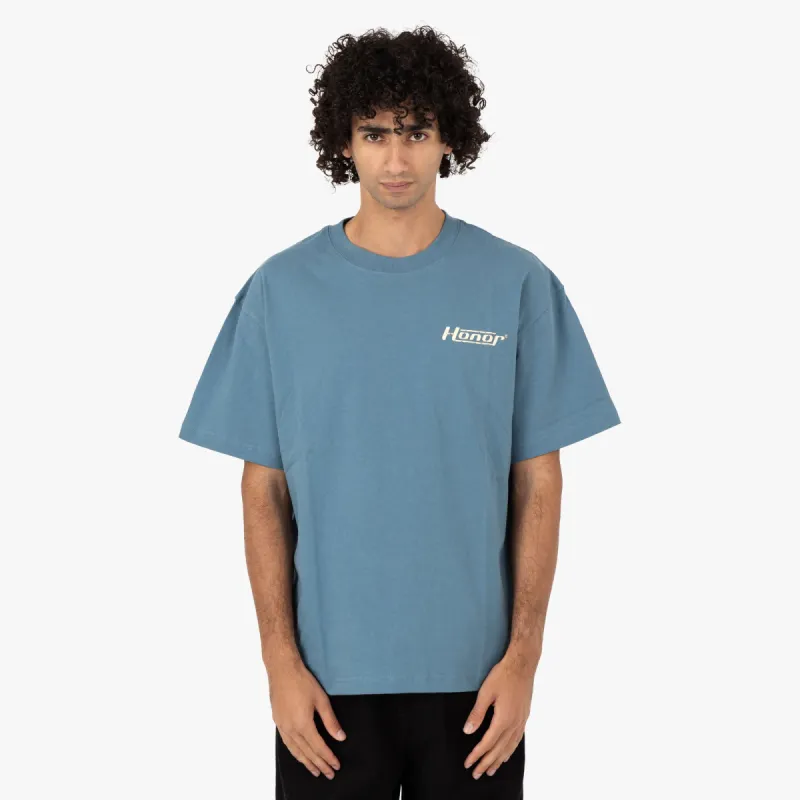 Honor The Gift Globe Logo T-shirt / Blue sold by Livestock