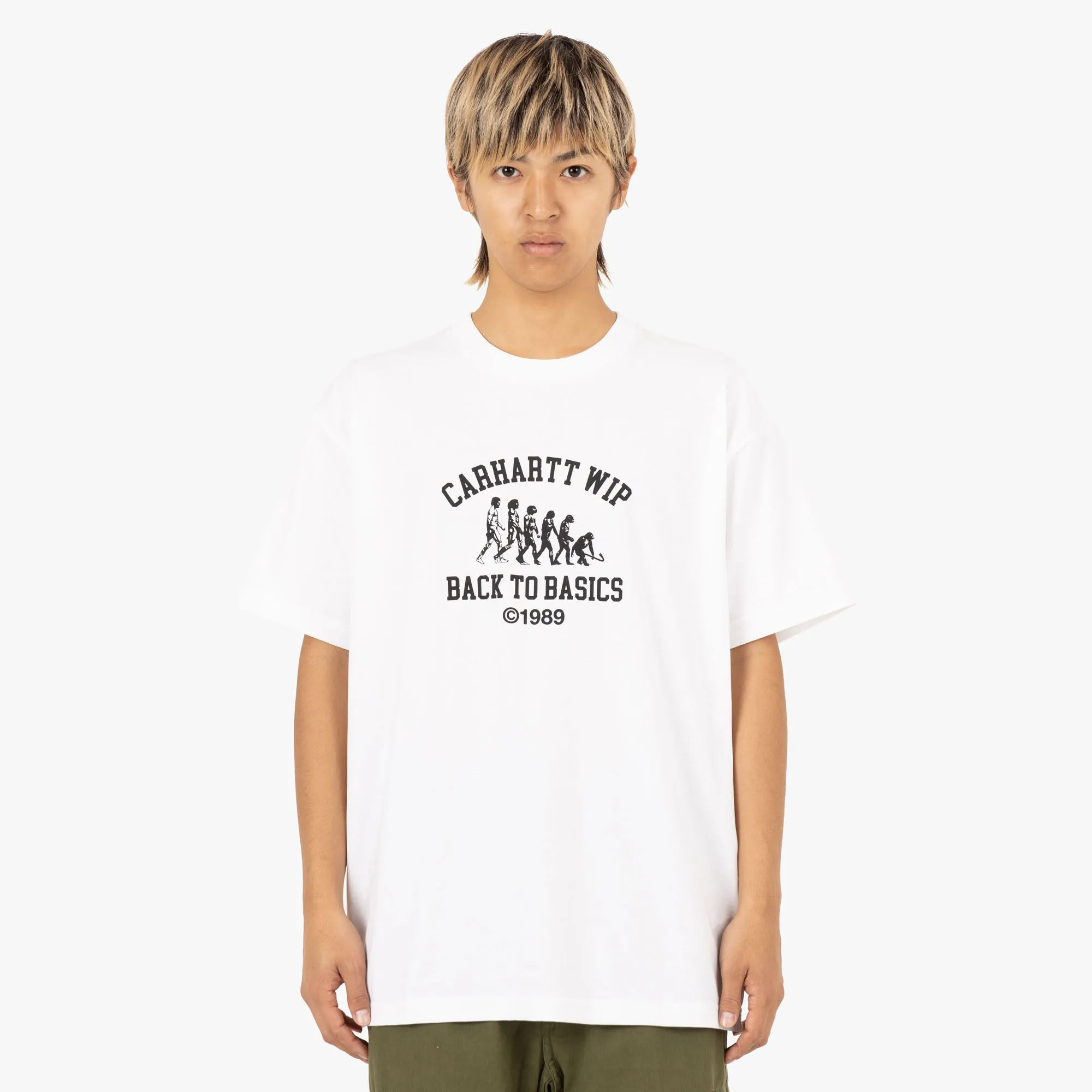 Carhartt WIP Basics T-shirt White / Black sold by Livestock