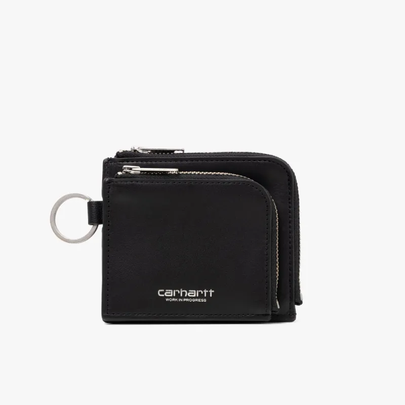 Carhartt WIP Double Vegas Zip Wallet Black / Silver sold by Livestock