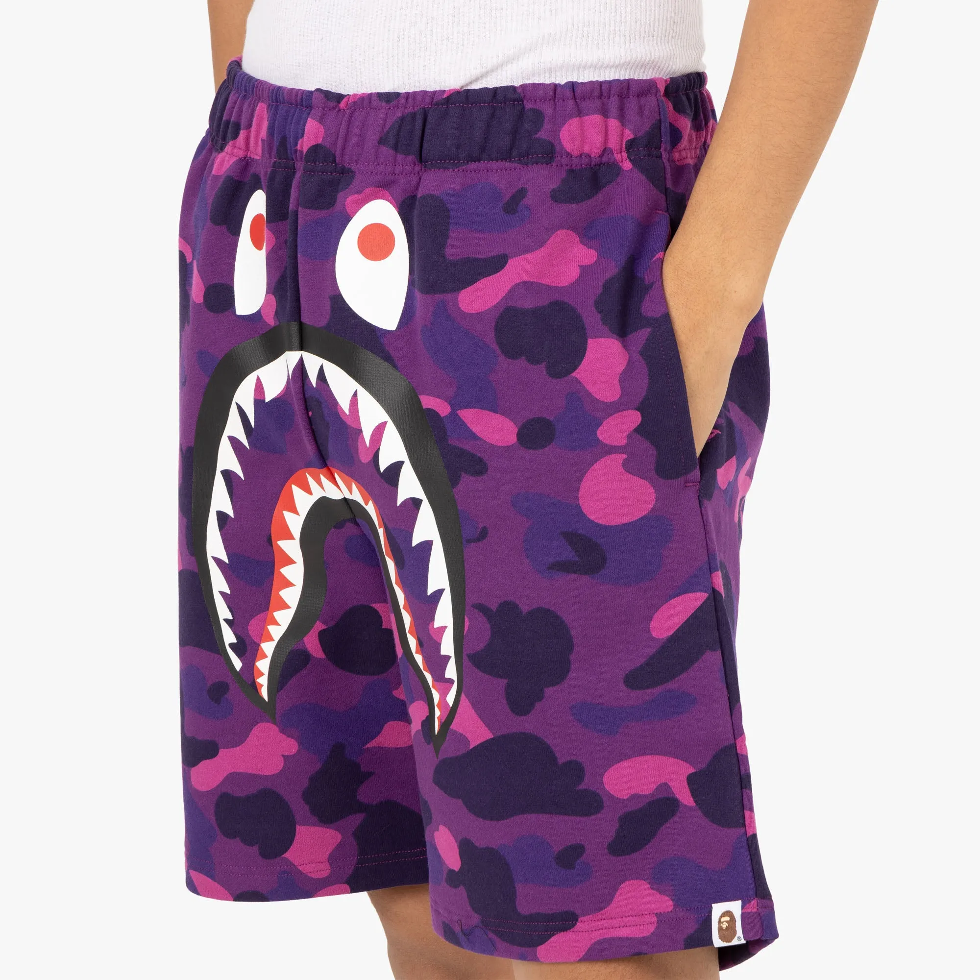 BAPE Color Camo Shark Sweat Shorts / Purple sold by Livestock product image thumbnail 4