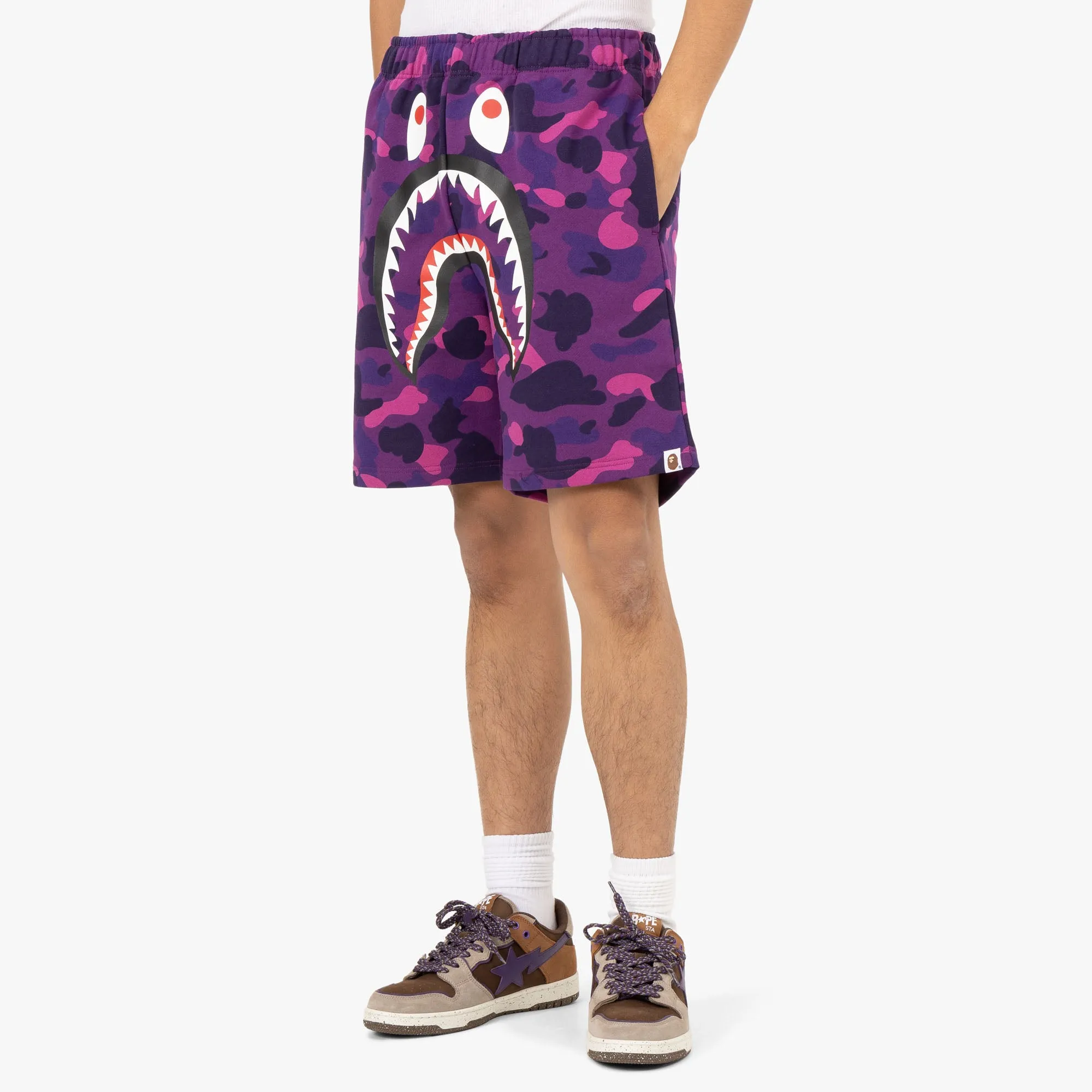 BAPE Color Camo Shark Sweat Shorts / Purple sold by Livestock product image thumbnail 2