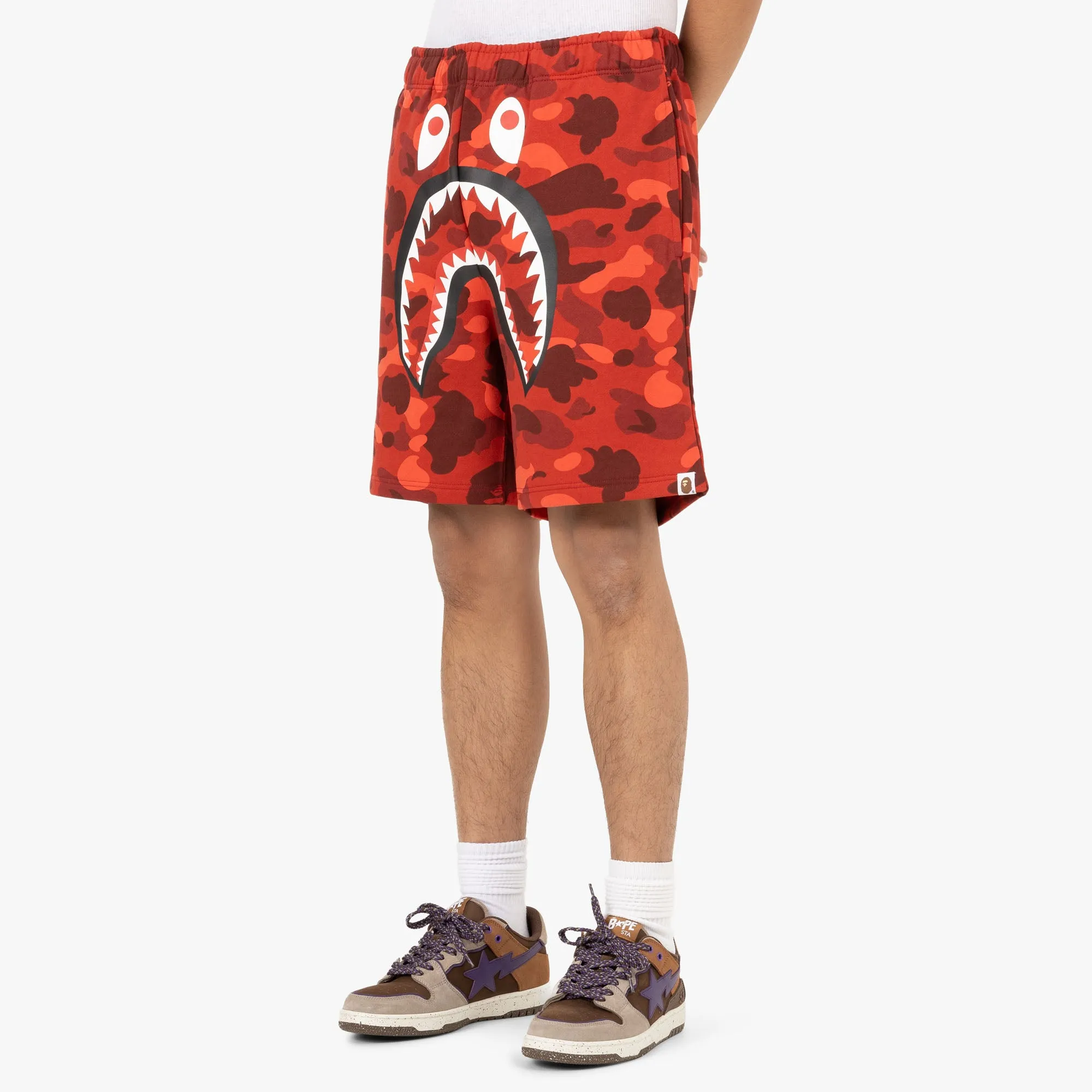 BAPE Color Camo Shark Sweat Shorts / Red sold by Livestock product image thumbnail 2
