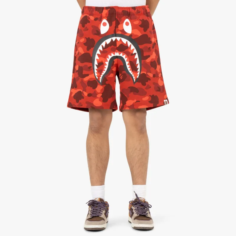 BAPE Color Camo Shark Sweat Shorts / Red sold by Livestock
