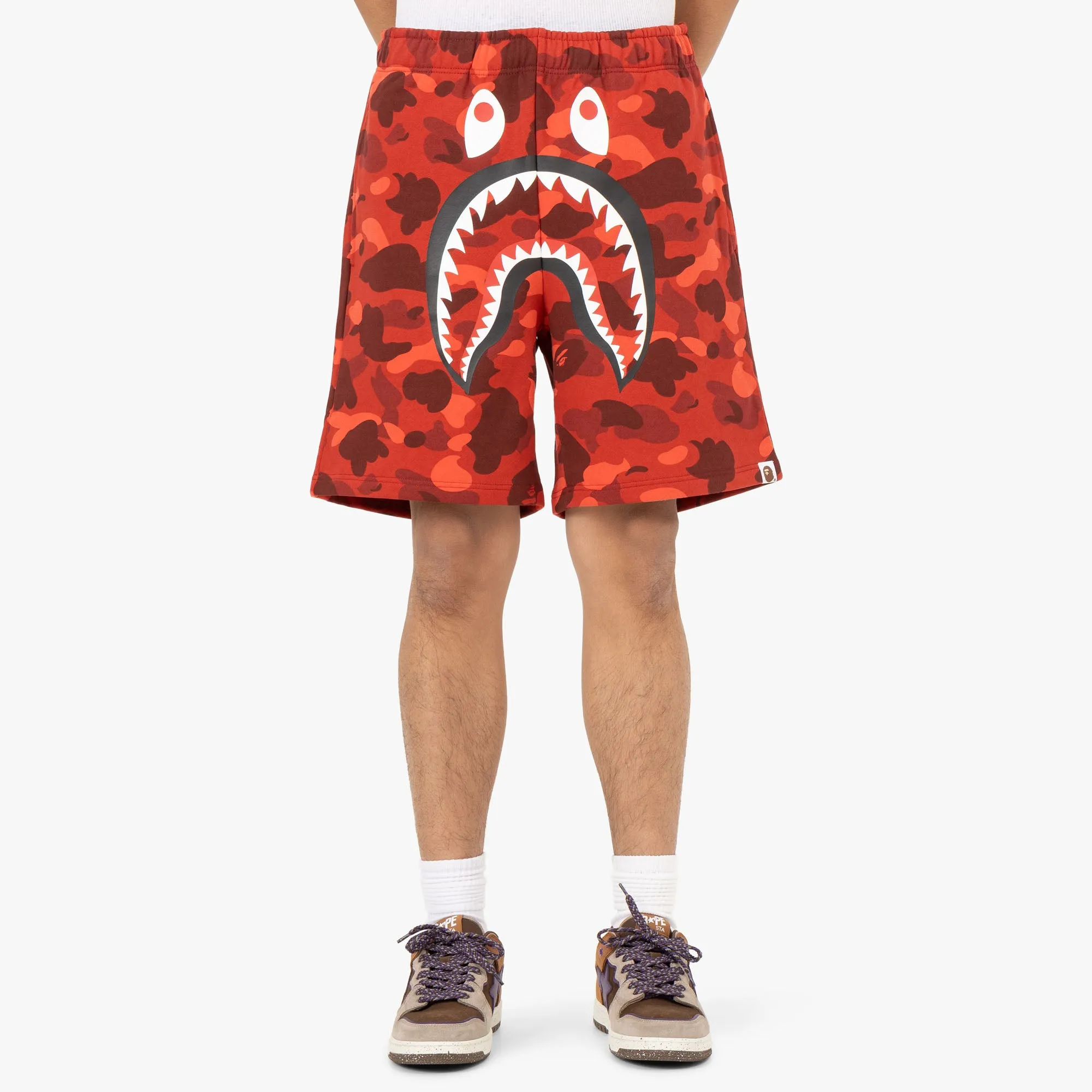 BAPE Color Camo Shark Sweat Shorts / Red sold by Livestock
