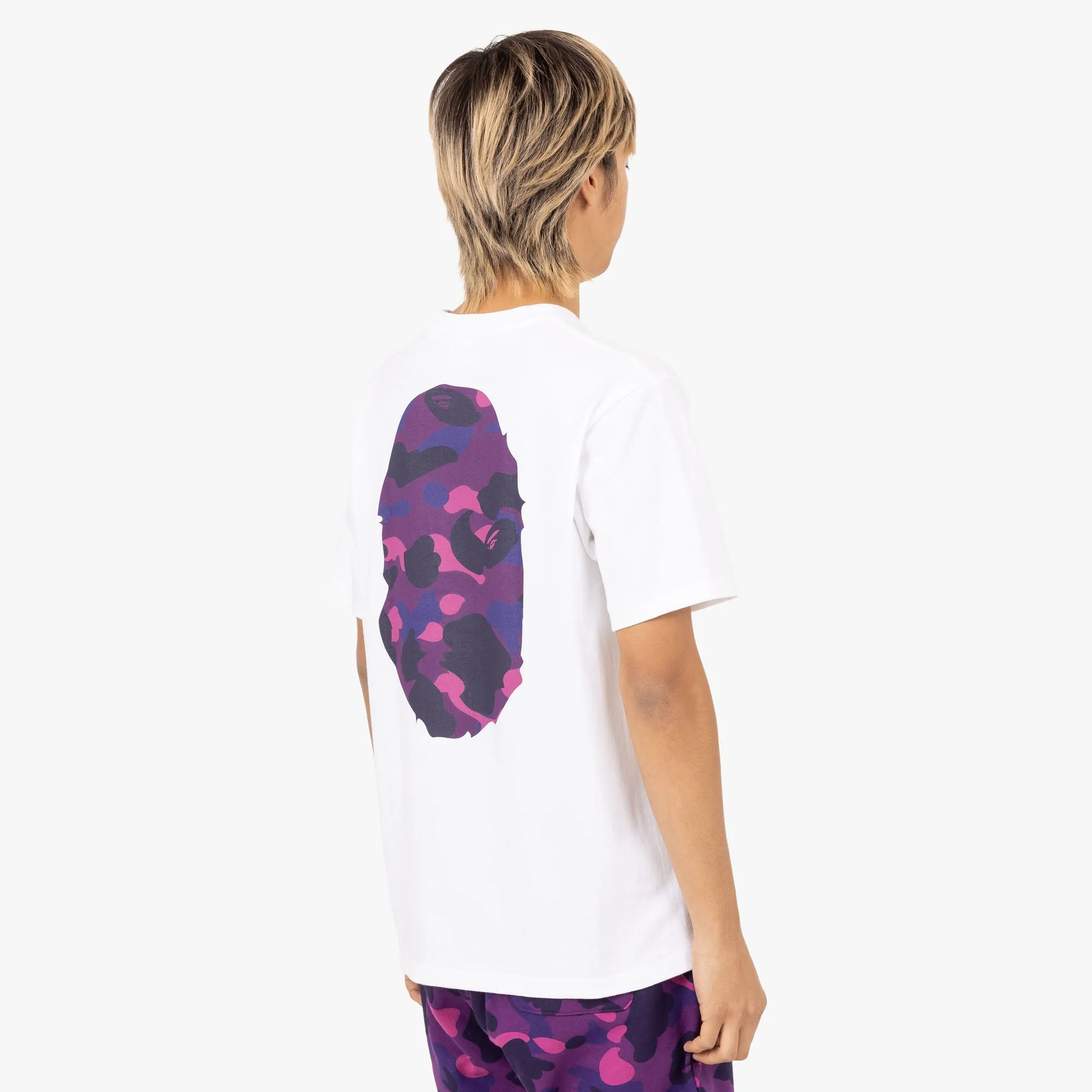 BAPE Color Camo Big Ape Head T-shirt White / Purple sold by Livestock product image thumbnail 3