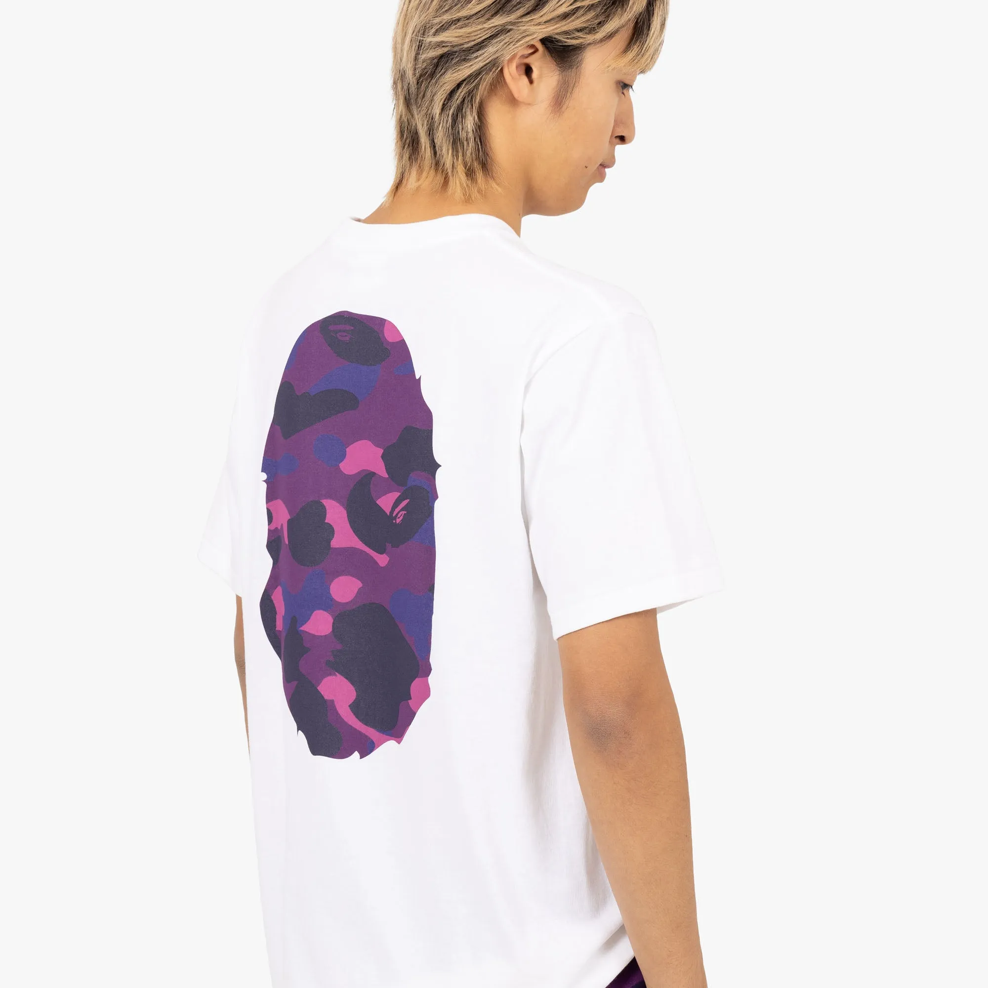BAPE Color Camo Big Ape Head T-shirt White / Purple sold by Livestock product image thumbnail 5