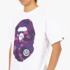 BAPE Color Camo Big Ape Head T-shirt White / Purple sold by Livestock