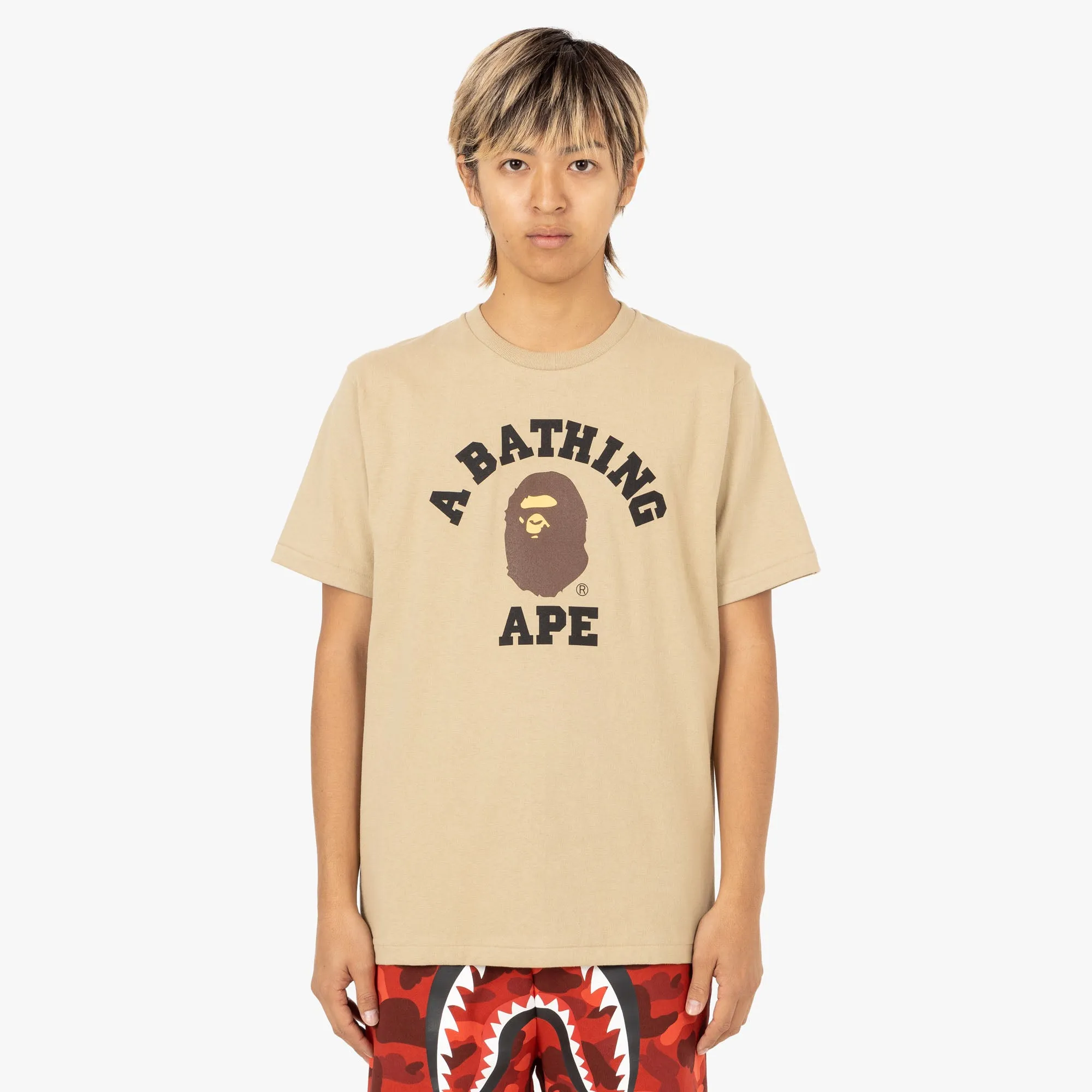 BAPE College T-shirt / Beige sold by Livestock