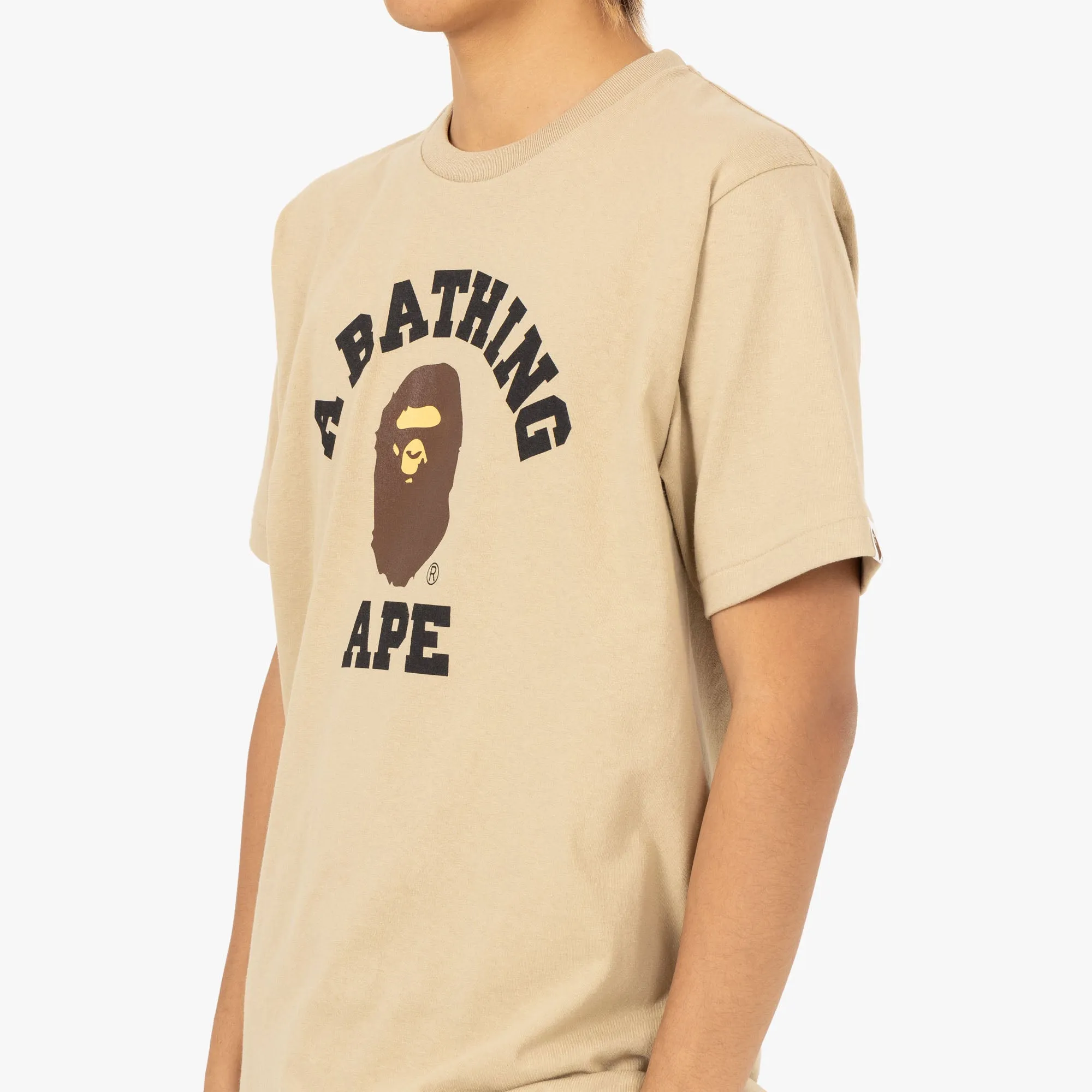 BAPE College T-shirt / Beige sold by Livestock product image thumbnail 4