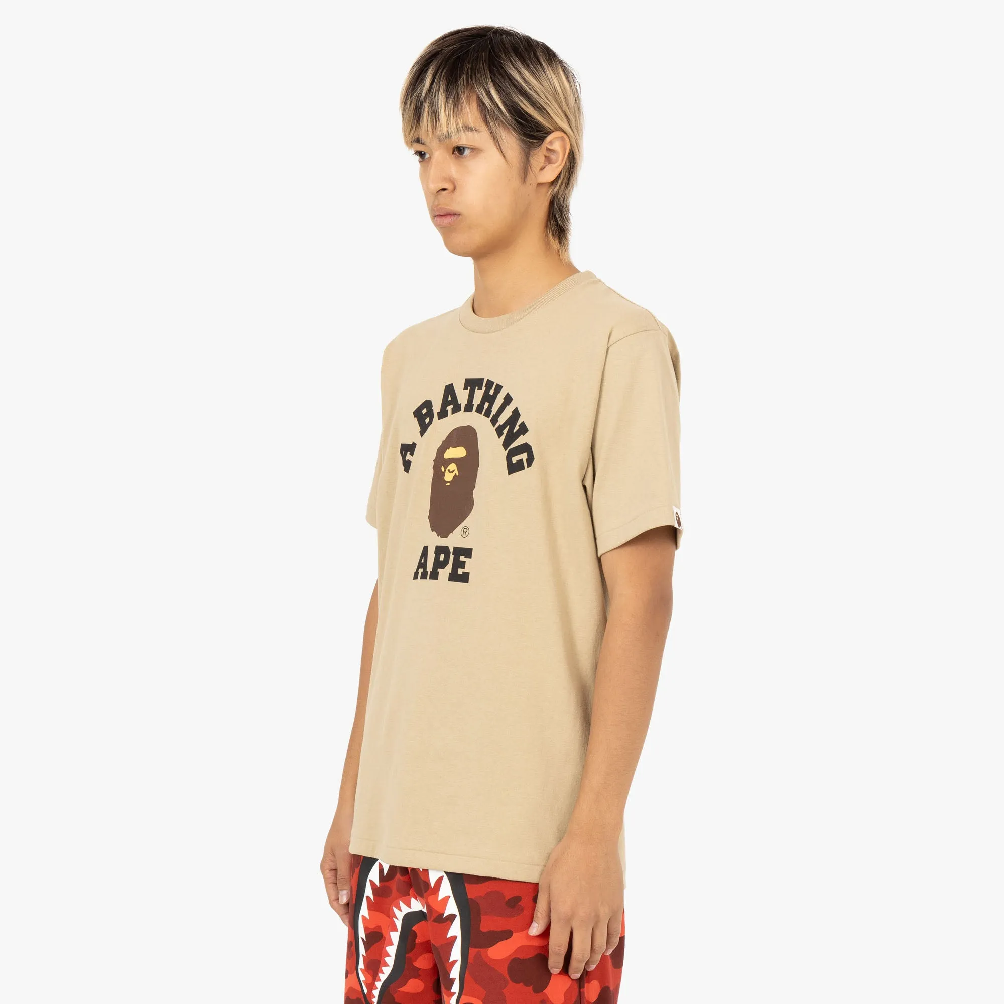 BAPE College T-shirt / Beige sold by Livestock product image thumbnail 2