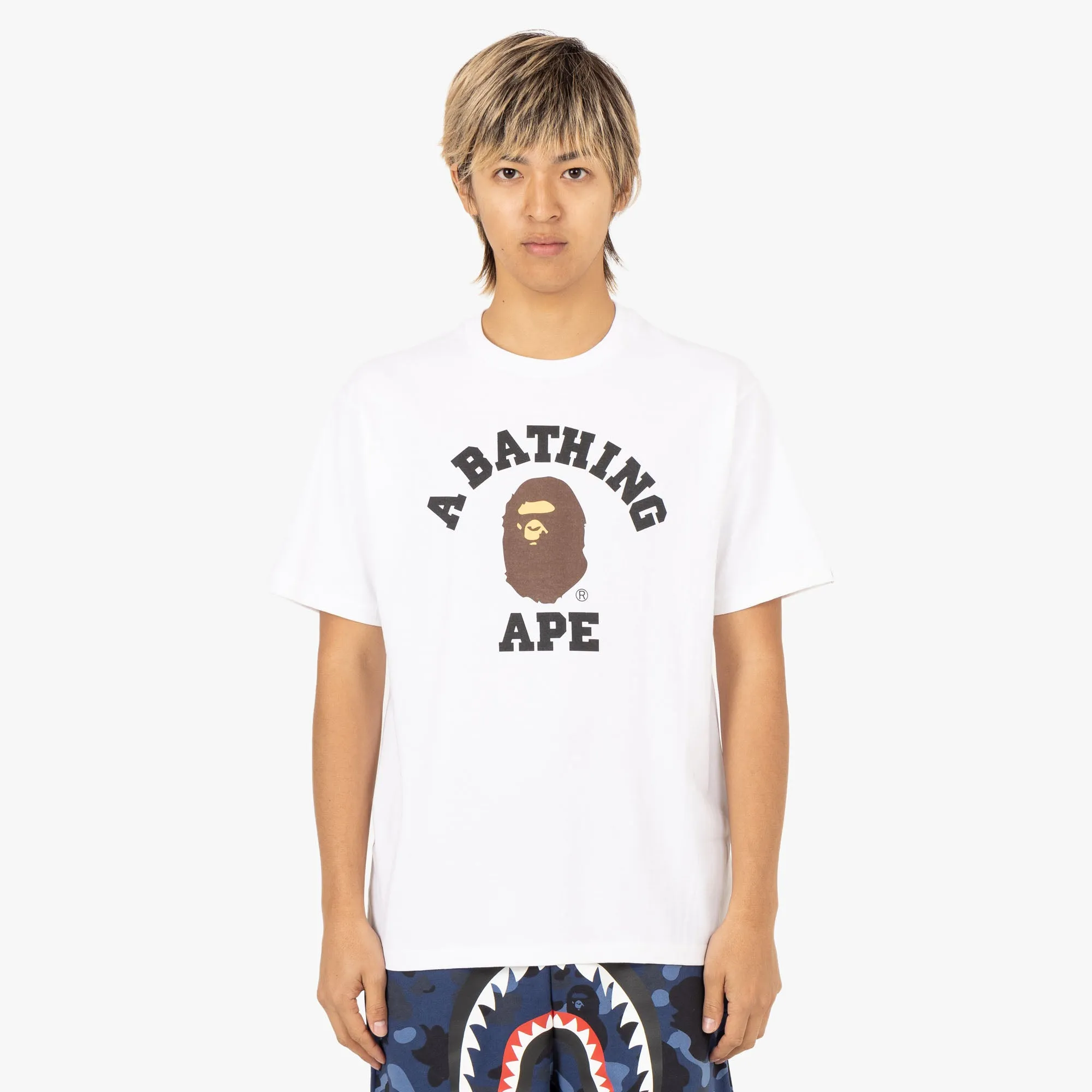 BAPE College T-shirt / White sold by Livestock