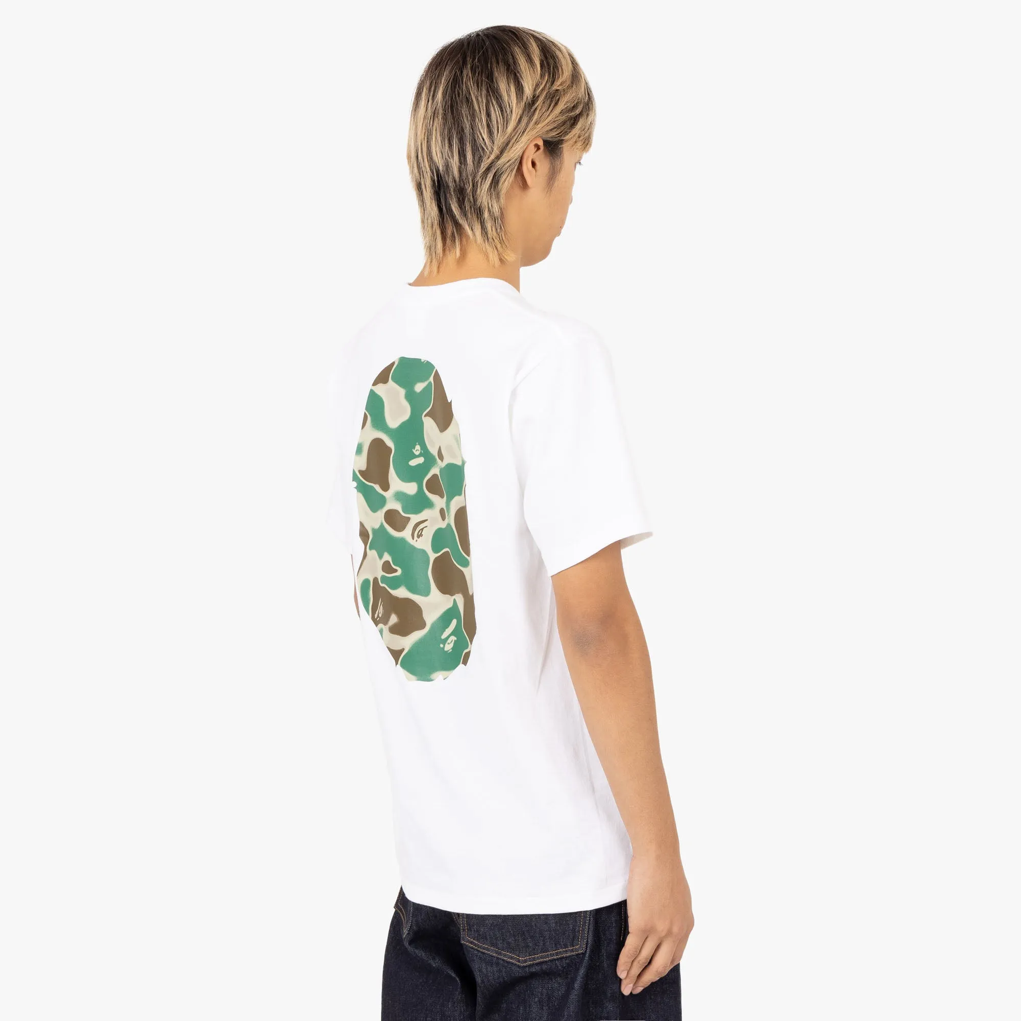 BAPE Liquid Camo Big Ape Head T-shirt / White sold by Livestock product image thumbnail 3