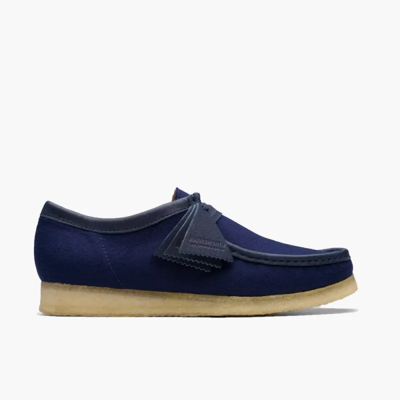 Clarks Wallabee Wool Navy Wool sold by Livestock