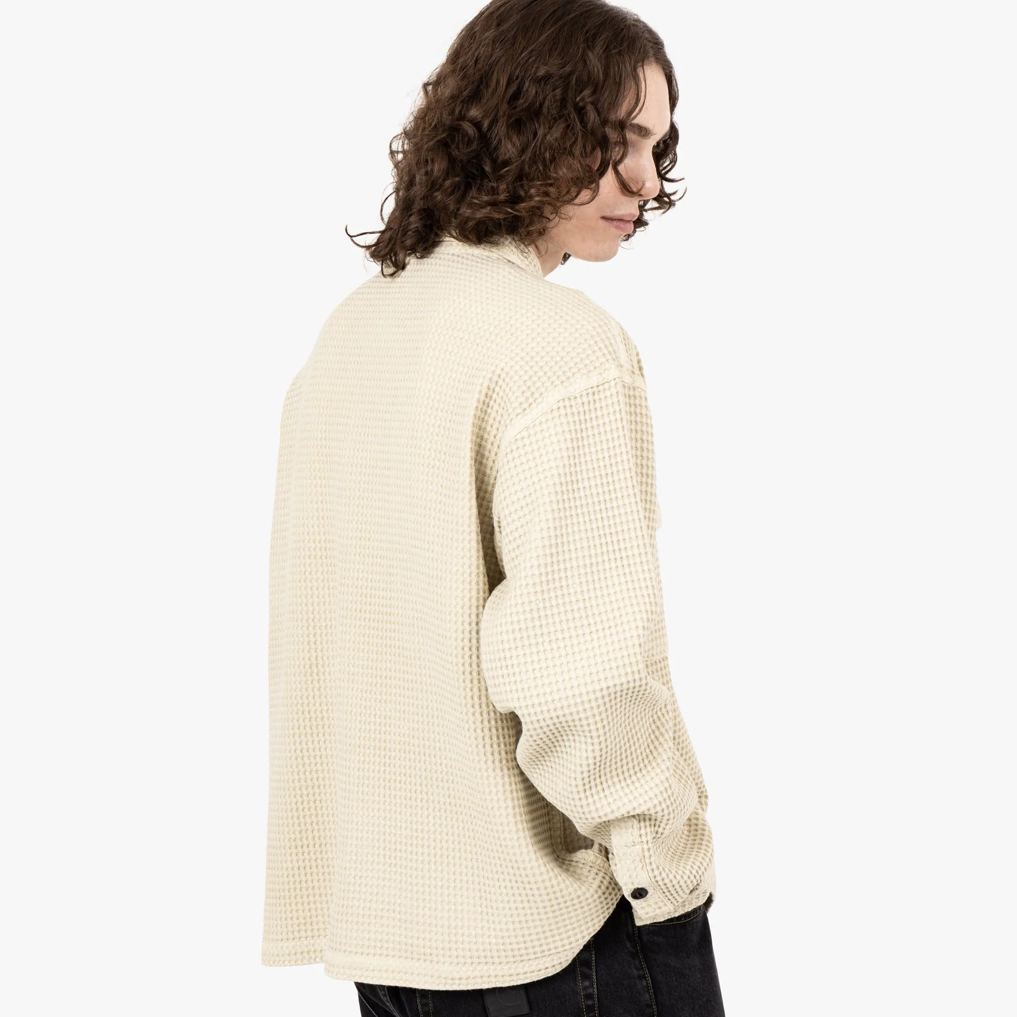 Brain Dead Waffle Button Front Shirt / Chocolate sold by Livestock product image thumbnail 5